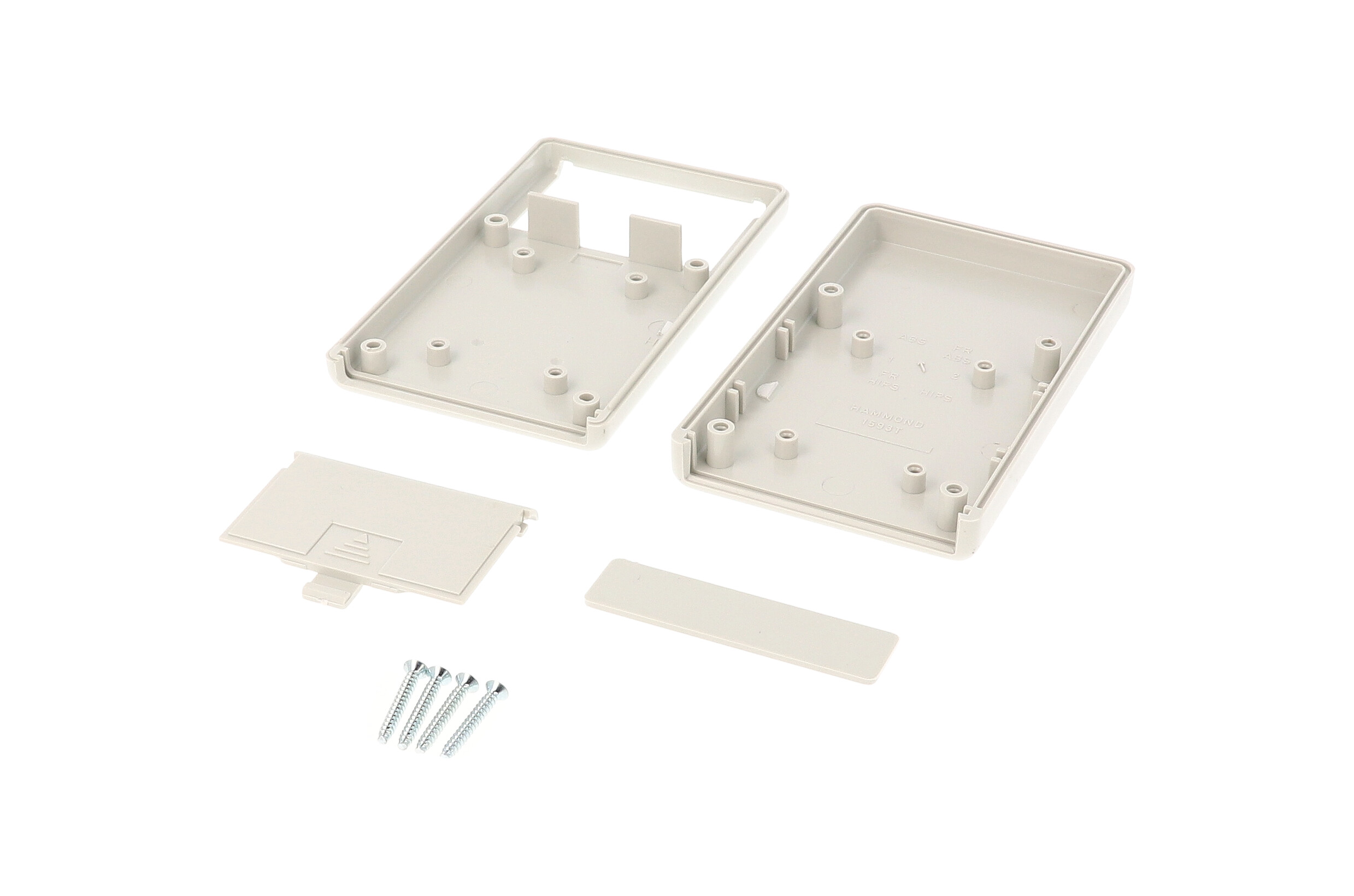 1593TGY light gray low-profile ABS hand-held enclosure