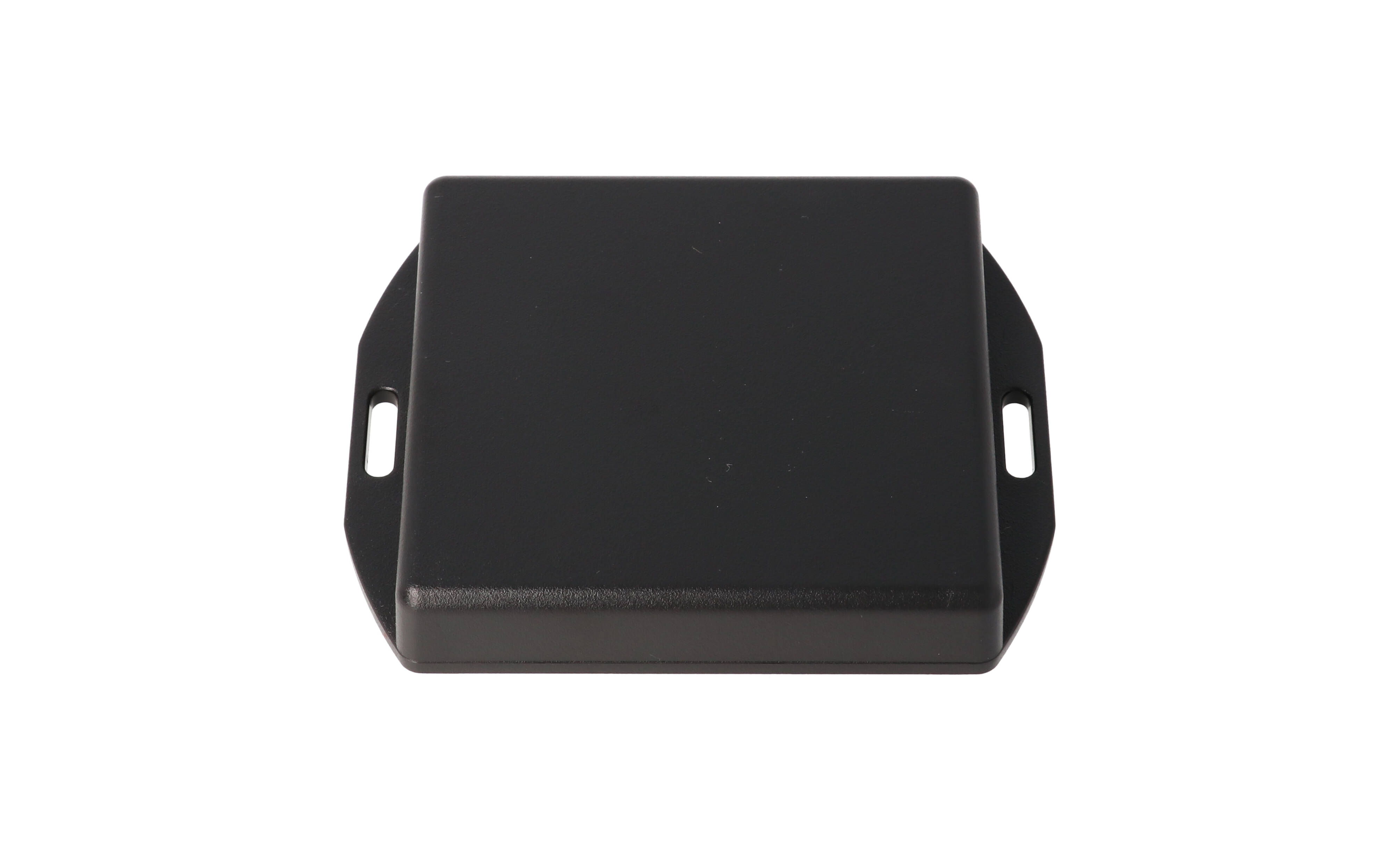 1551XXFLBK — black plastic enclosure with flanged lid