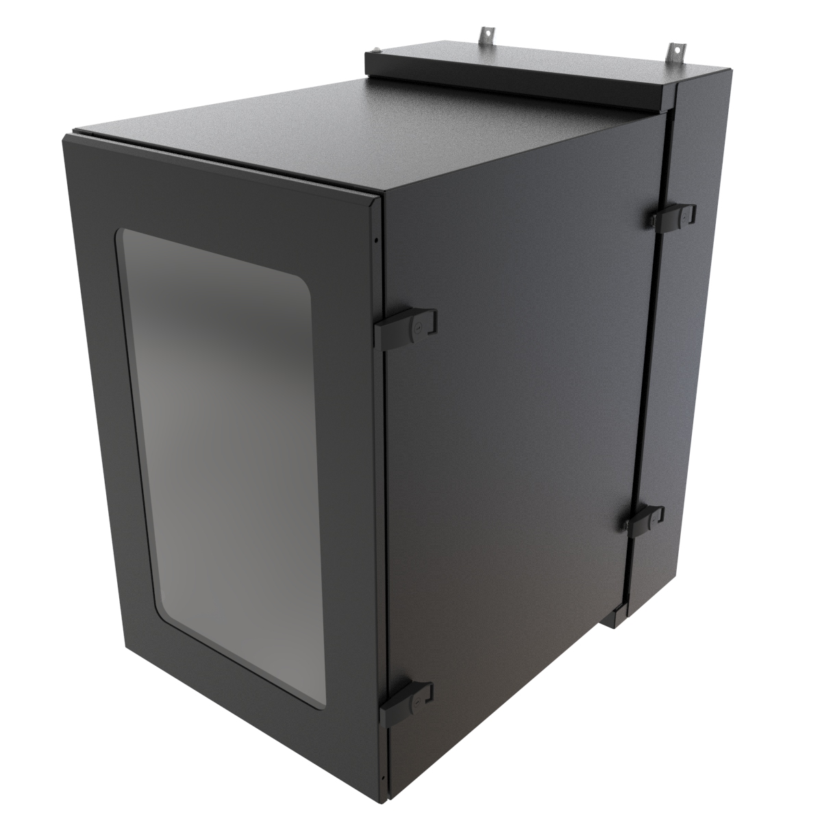 Hammond NWC12U2436SFLG 12U light gray sealed wall-mount cabinet with solid door and Type 12 filters — view 3