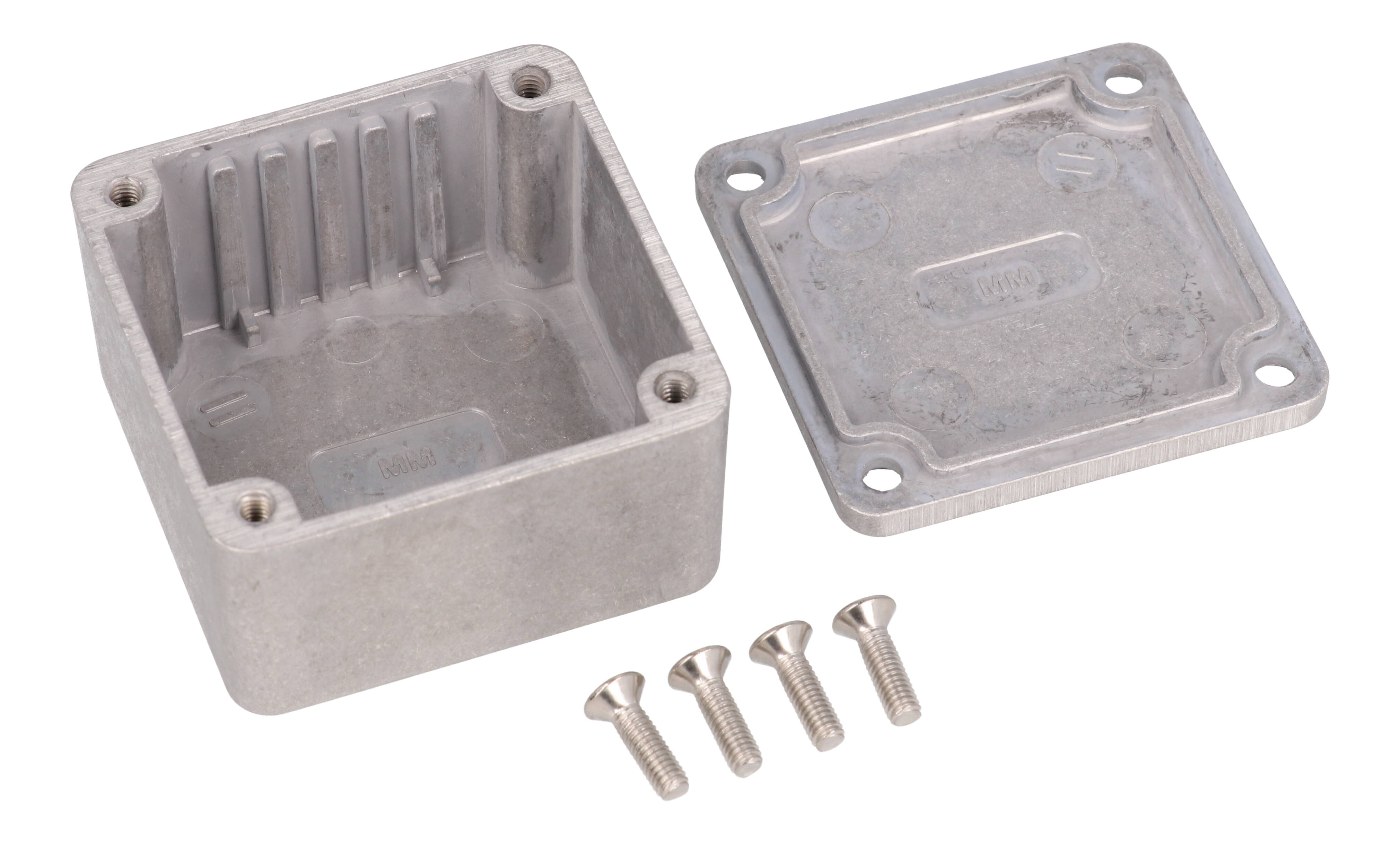 1590MM natural square diecast aluminum enclosure, 50 x 50 mm