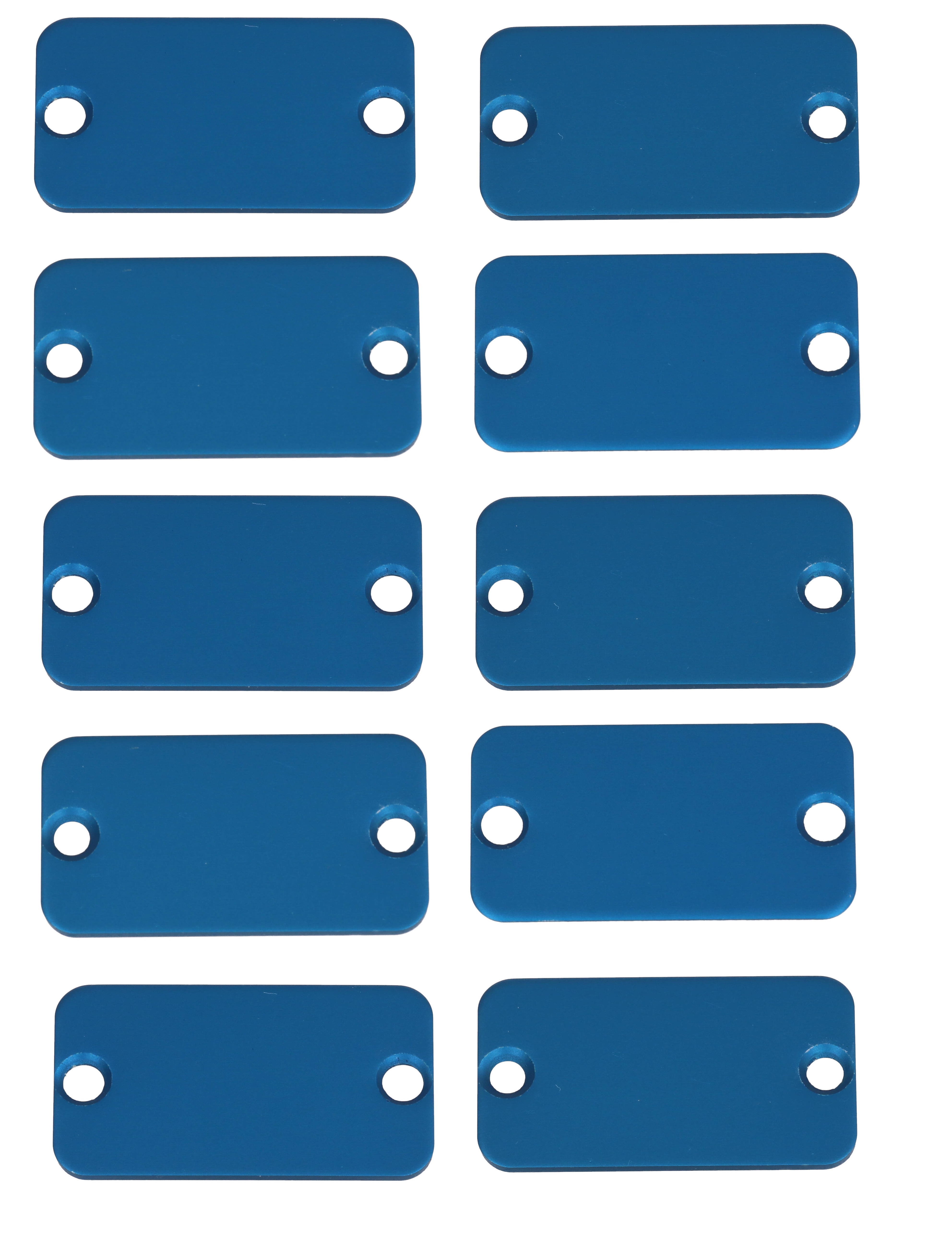 1455DALBU-10 — blue aluminum end panels for 1455D enclosures- 10/pack