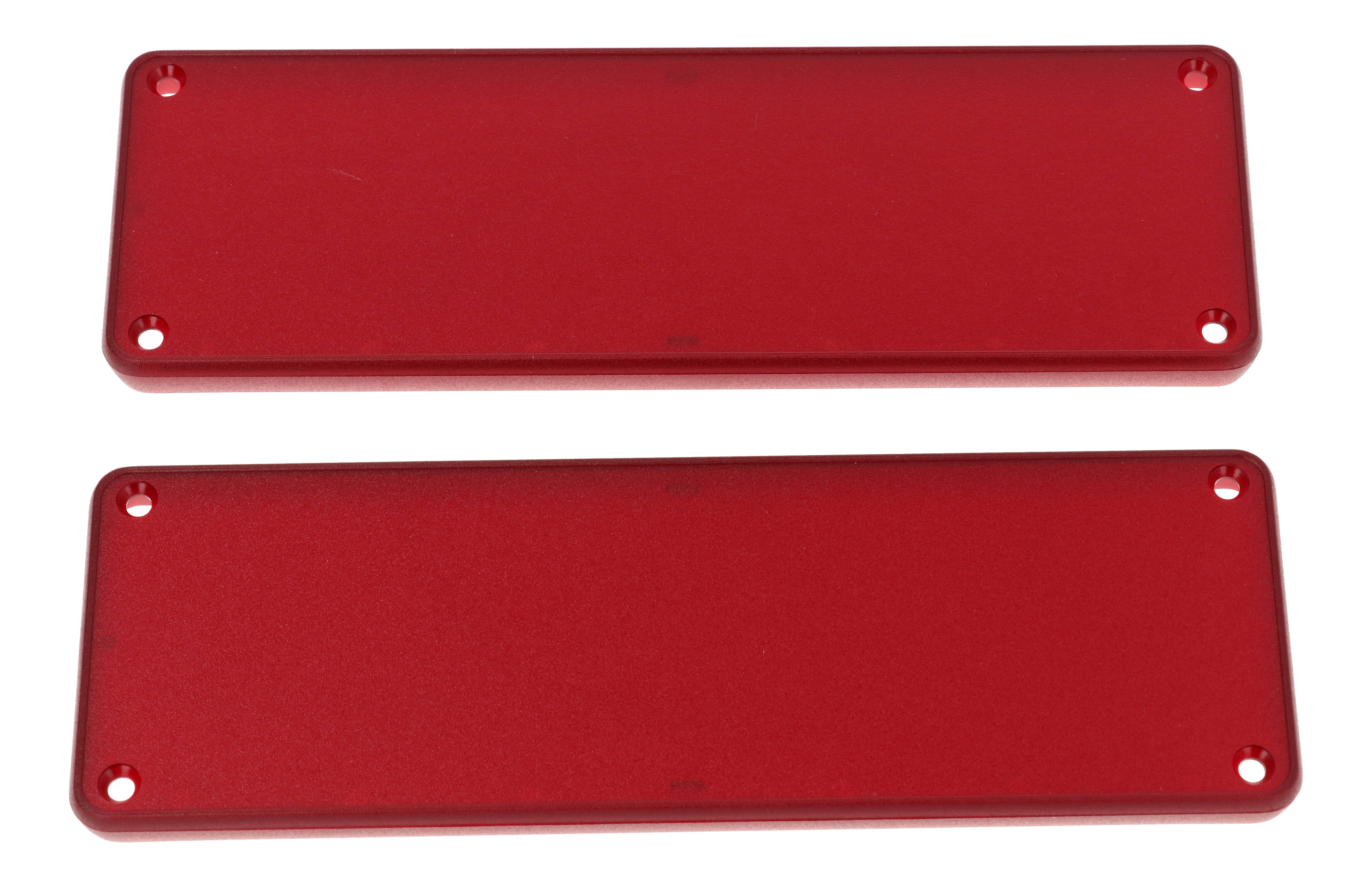 1455TPLTRD — translucent red plastic solid bezel for 1455T enclosures- 2/pack