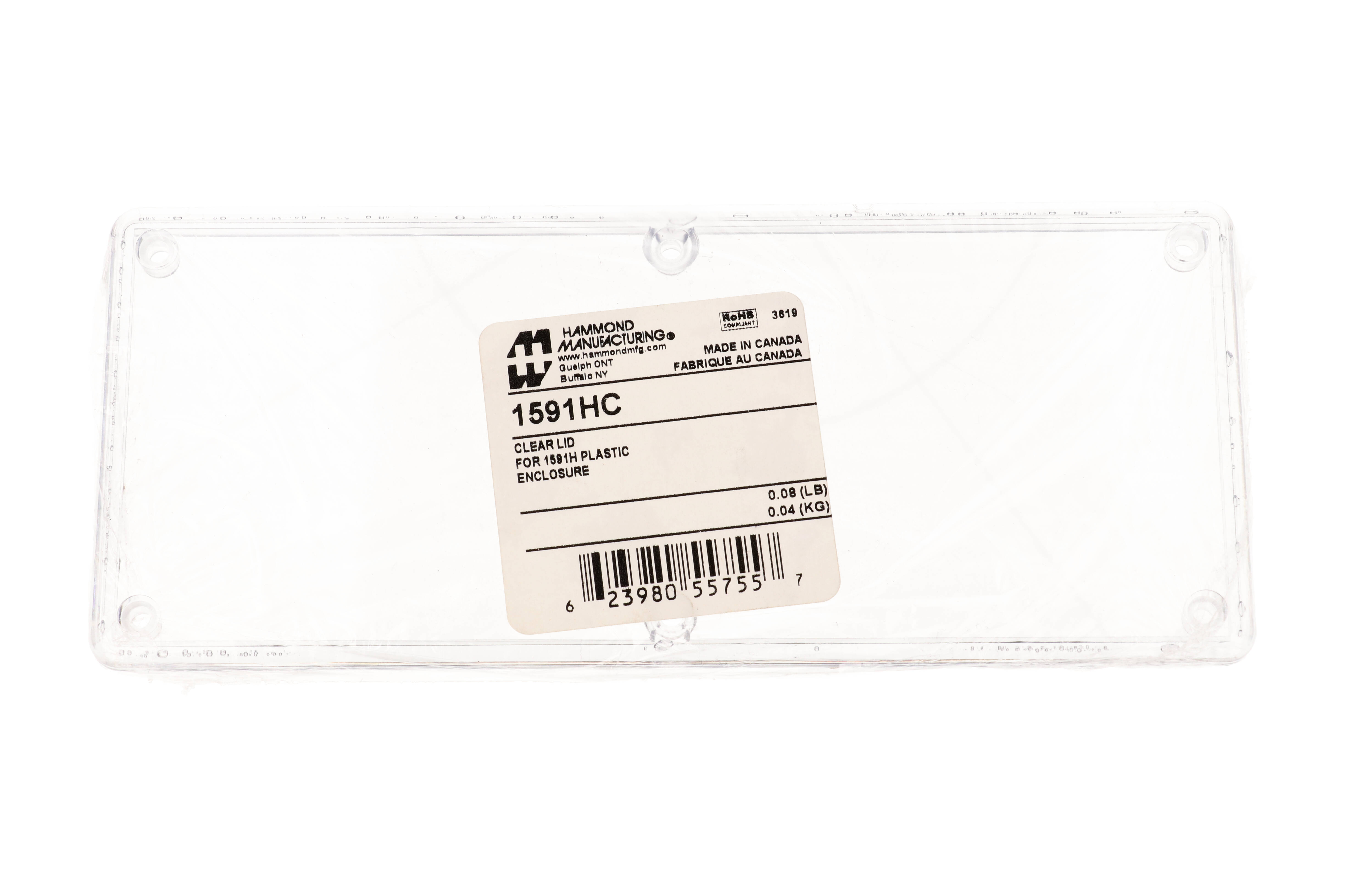 1591HC clear polycarbonate lid for 1591H enclosures