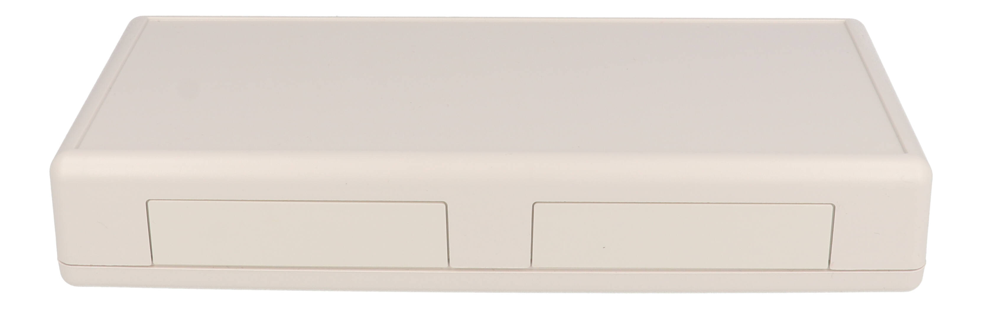 1599HSTSGY light gray short-slope ABS sloping console enclosure, 220 x 110 mm