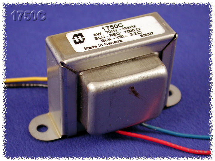 1750C 5 W single-ended guitar amplifier output transformer with dual primary leads