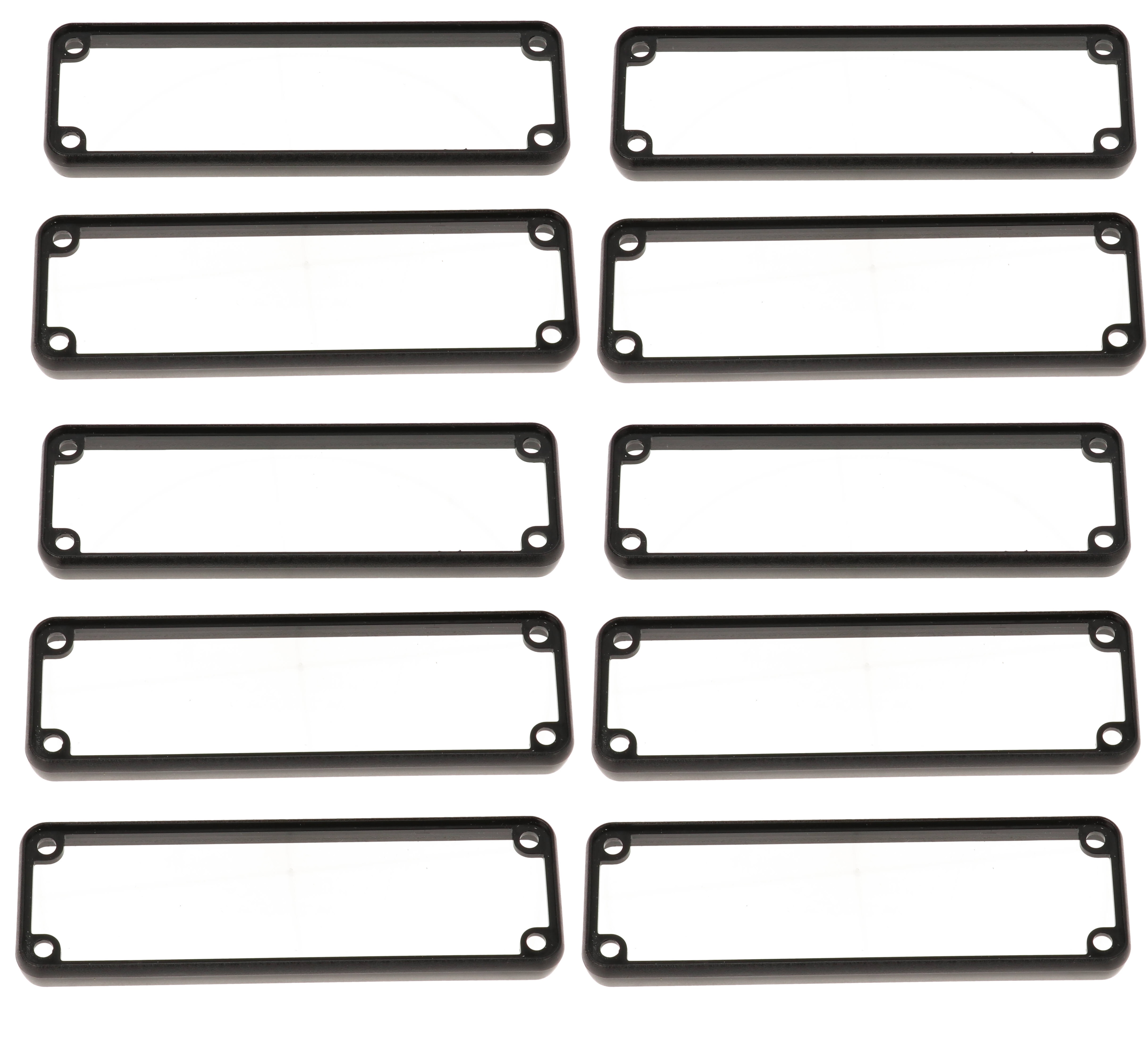1455LBBK-10 — black plastic open bezels for 1455L enclosures - 10/pack