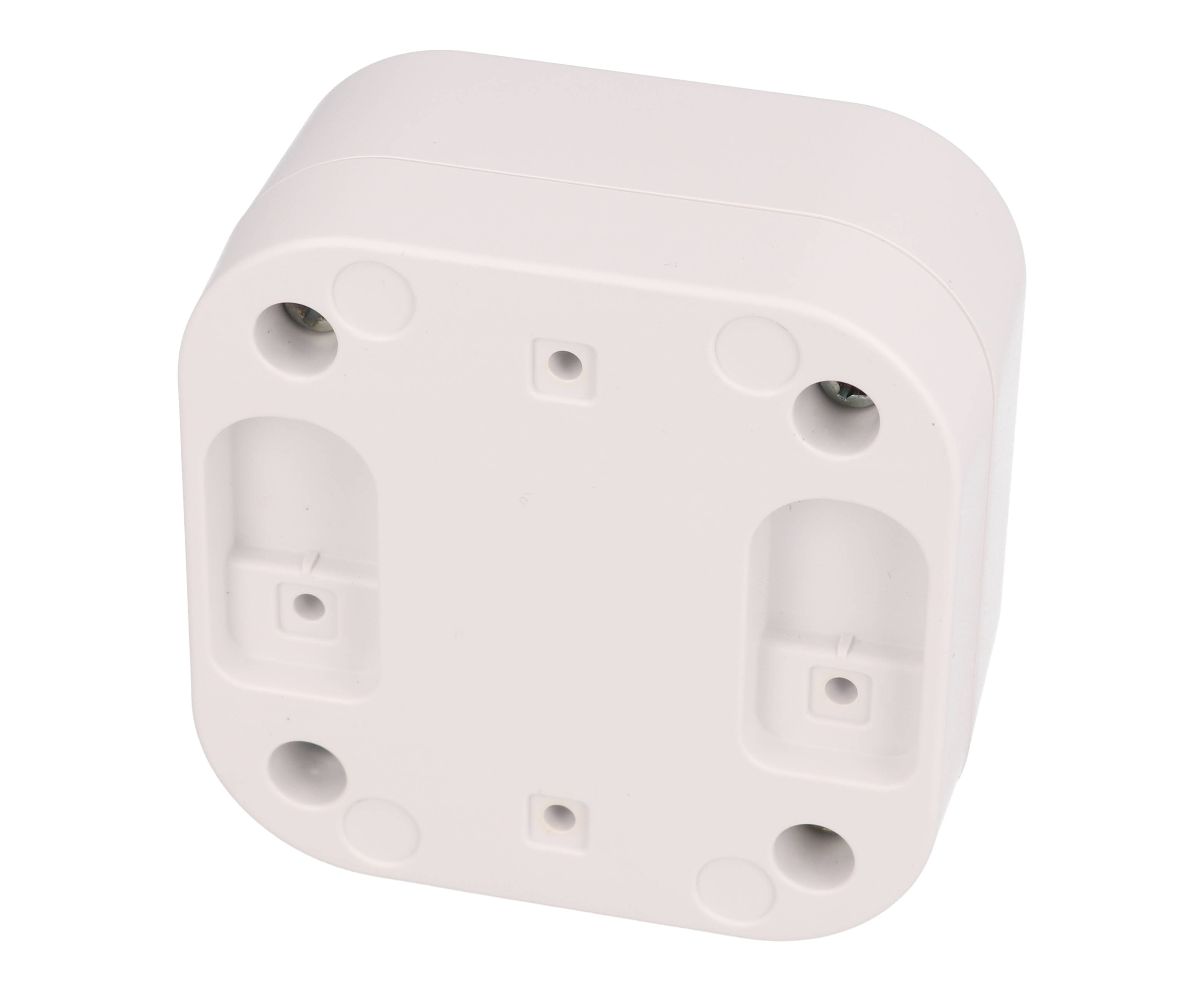 1556BWH white low-profile flame retardant ABS enclosure, 80 x 80 x 45 mm