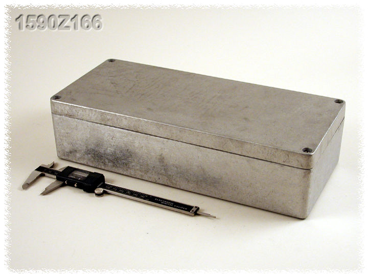 1590Z166 natural diecast aluminum watertight enclosure, 360 x 160 x 90 mm