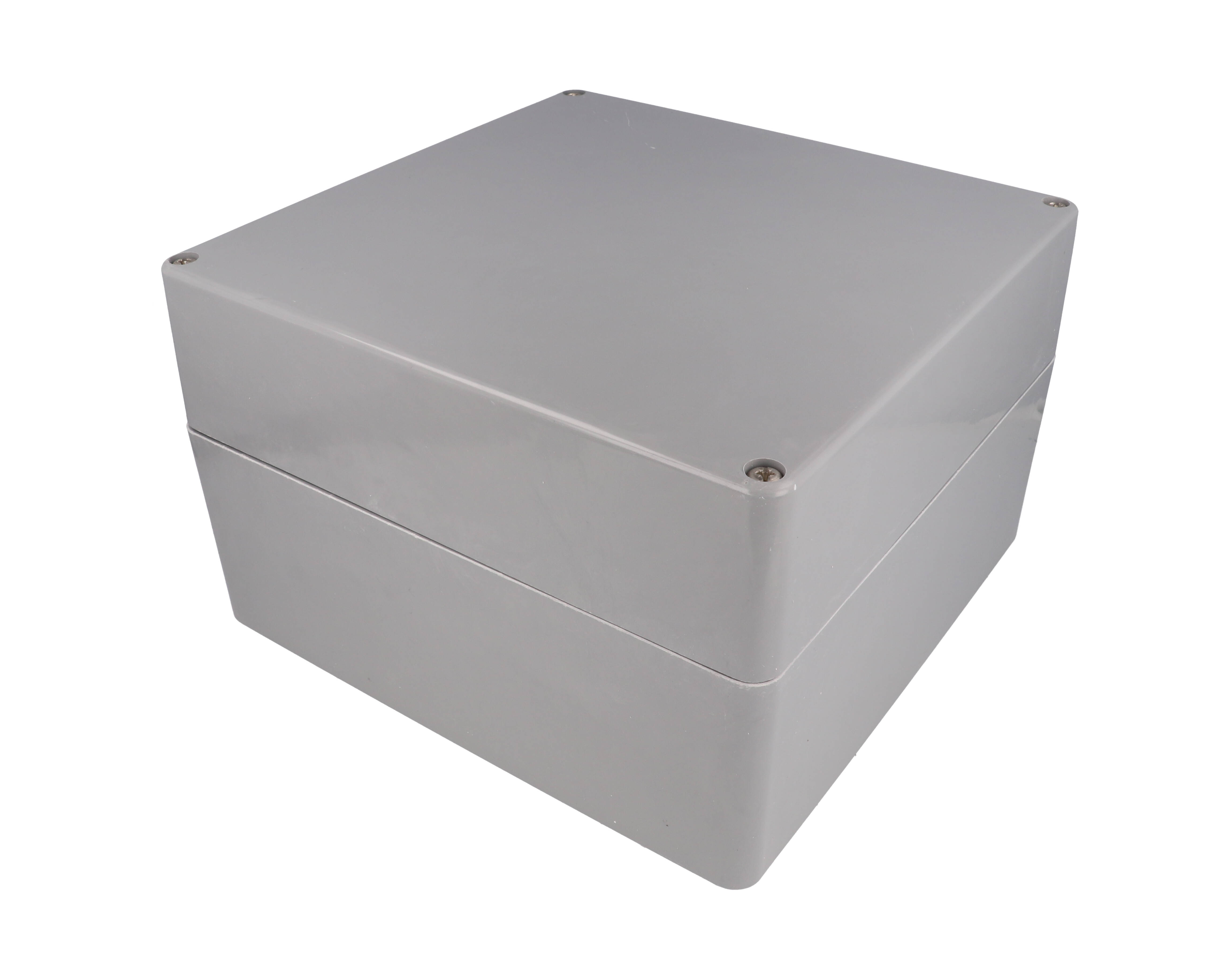 1590ZGRP235 gray fiberglass enclosure 255 x 250 x 160 mm with deep gasketed lid
