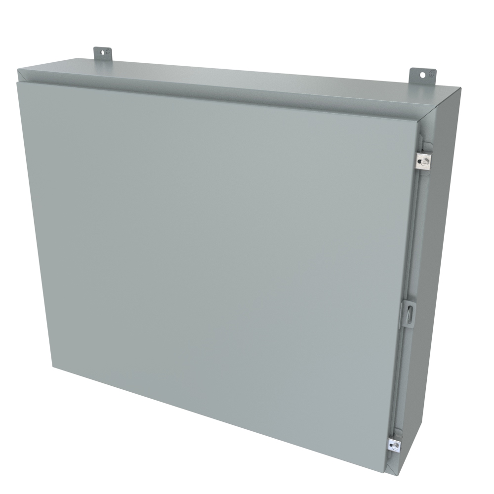 1418MR8LP — N4/12 Wallmount Encl less panel - 30 x 36 x 8 - Steel/Gray