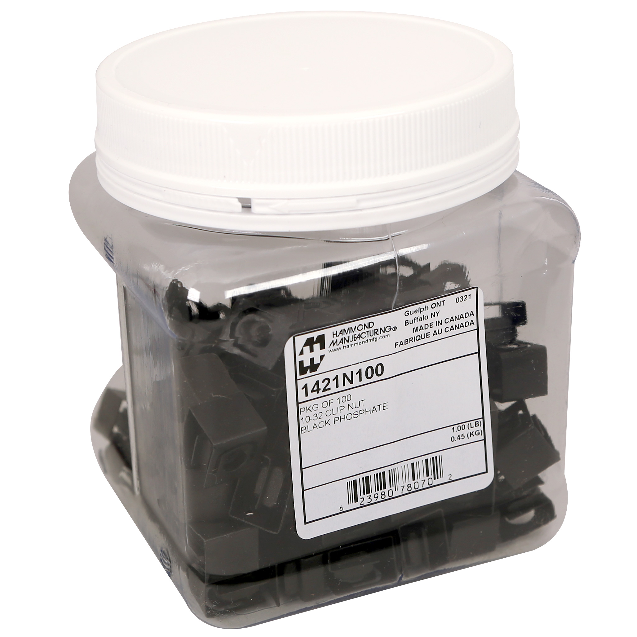 1421N100 — Hdwr Pkg of 100 Clip Nuts