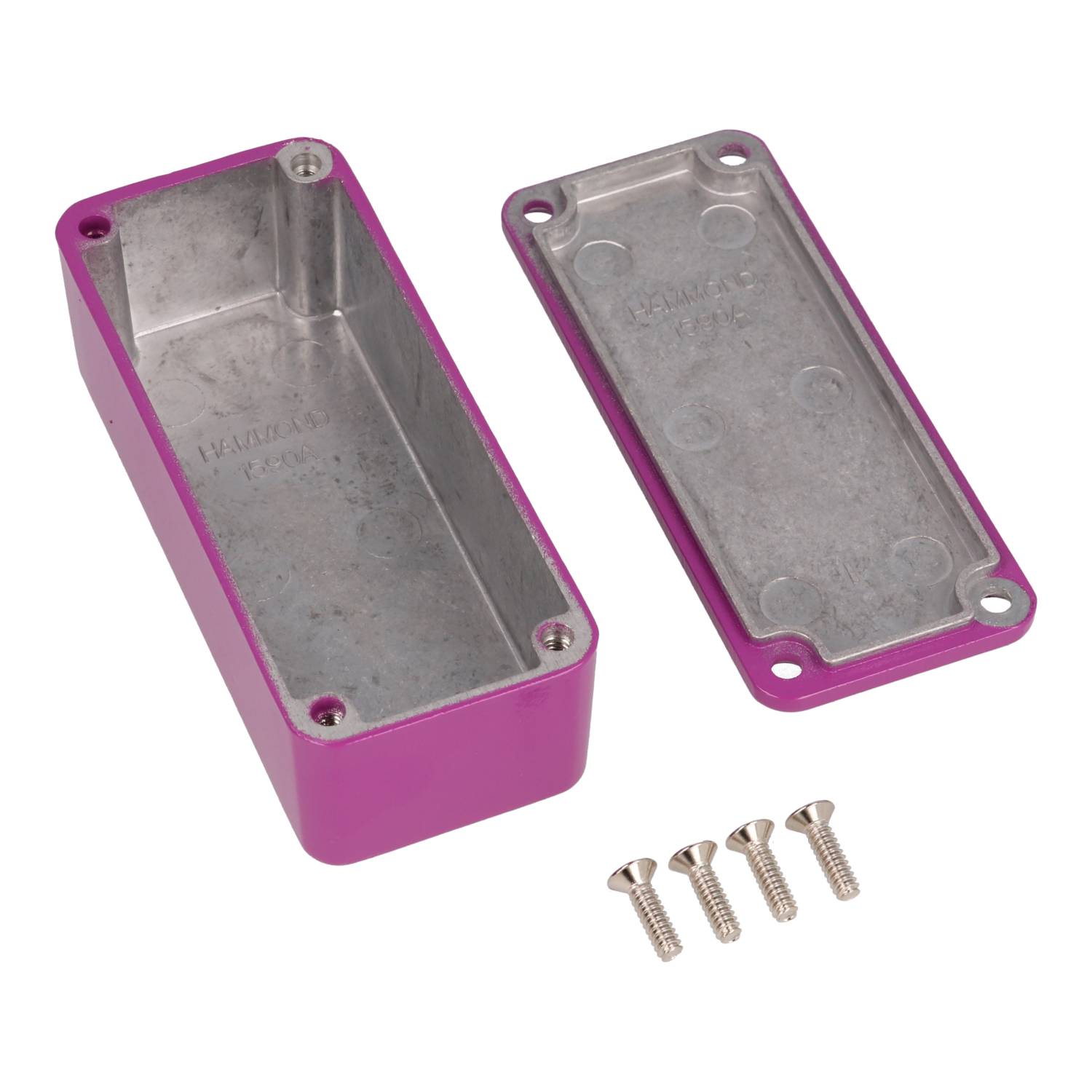 1590APR purple powder coated 1590A diecast aluminum stomp box enclosure