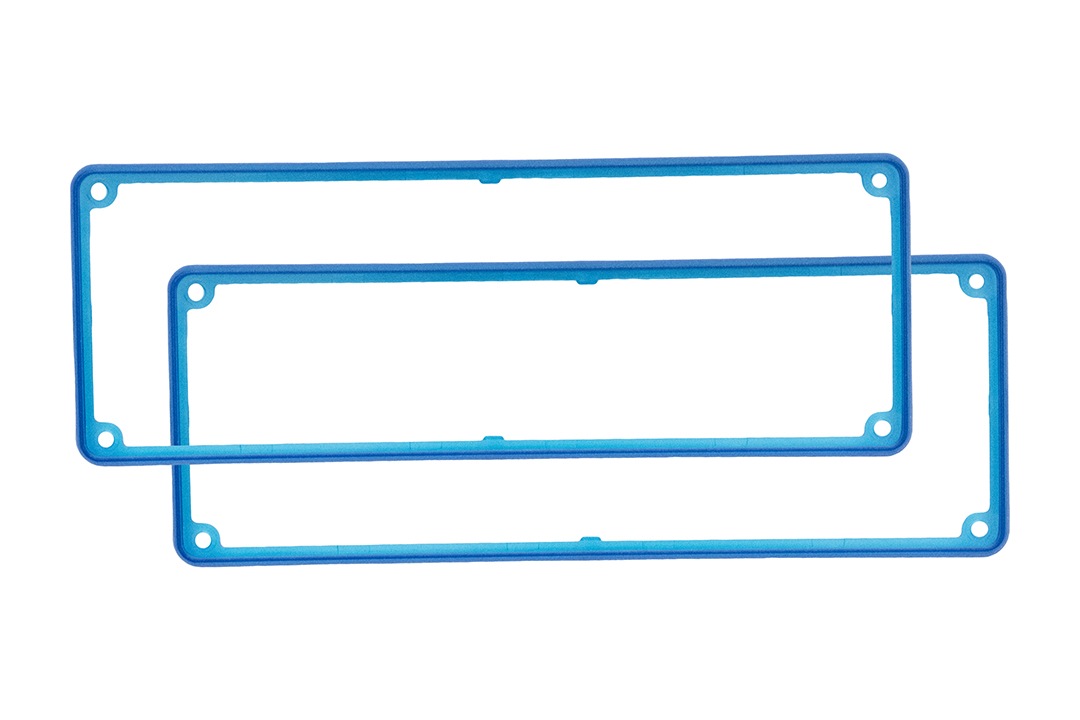 1455UBTBU — transparent blue plastic open bezels for 1455U enclosures- 2/pack