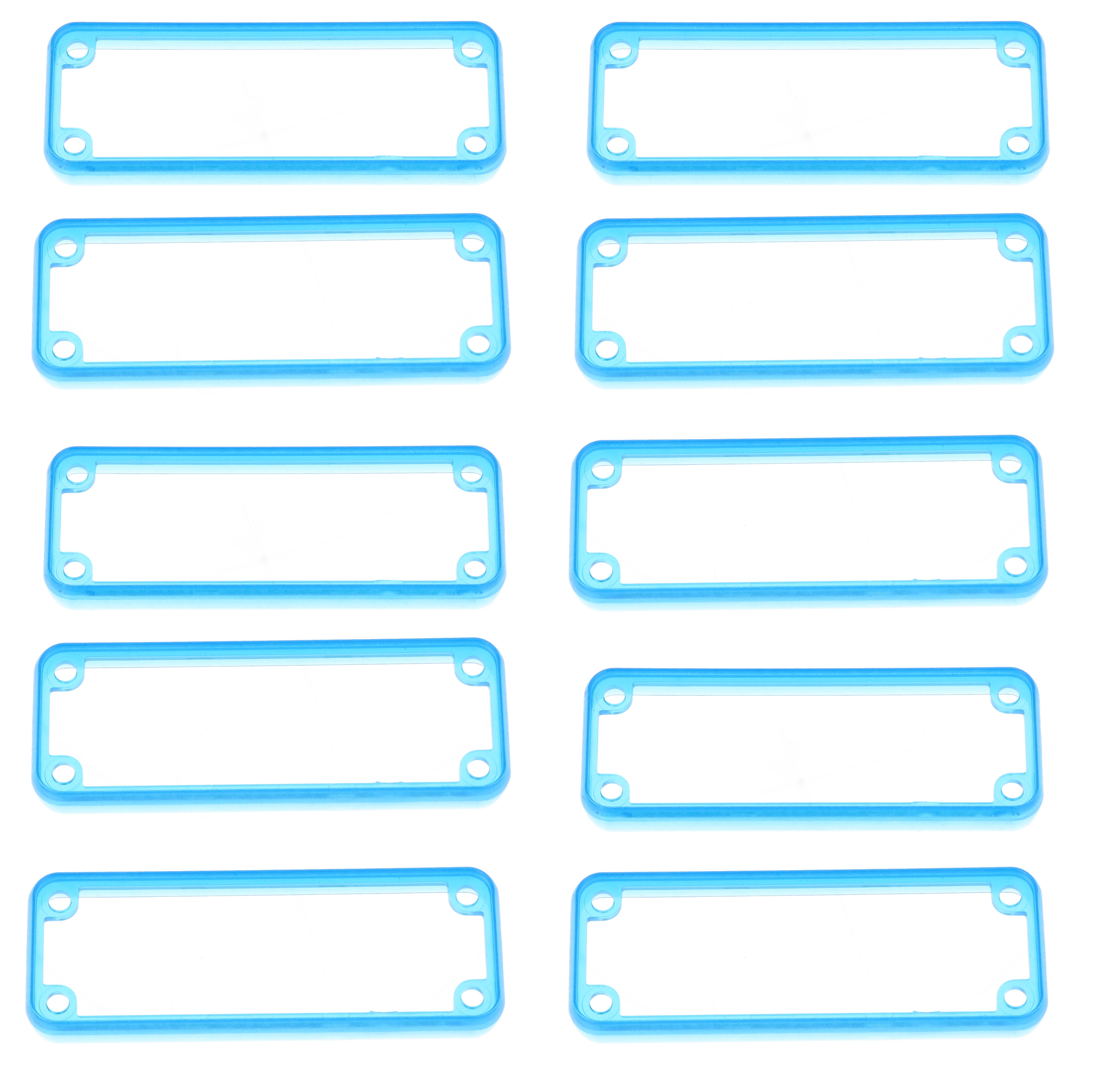 1455JBTBU-10 — translucent blue plastic open bezels for 1455J enclosures- 10/pack