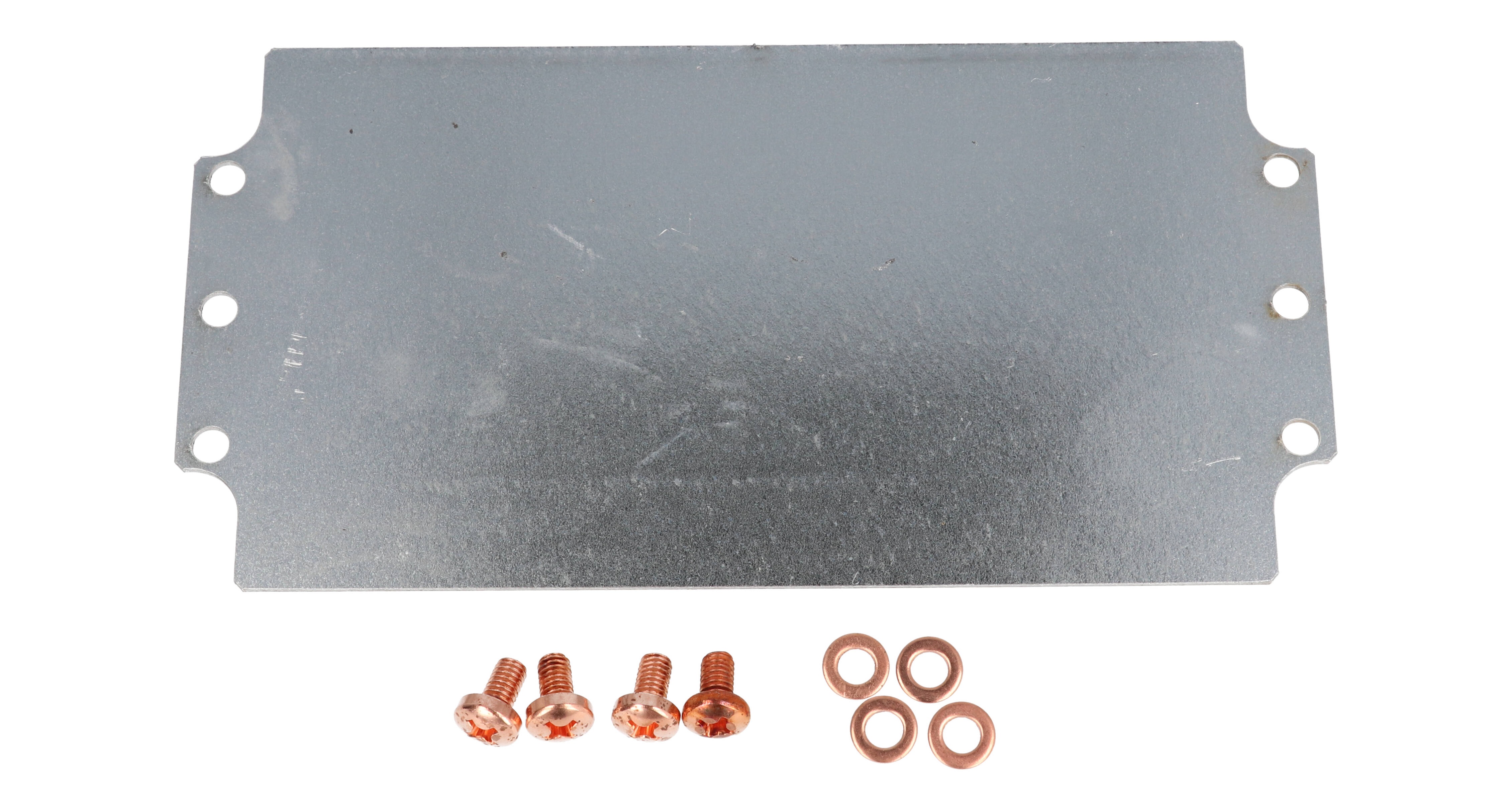 1590Z150PL galvanized steel inner mounting panel, 207 x 106 mm, for 1590Z150 and 1590Z155 enclosures