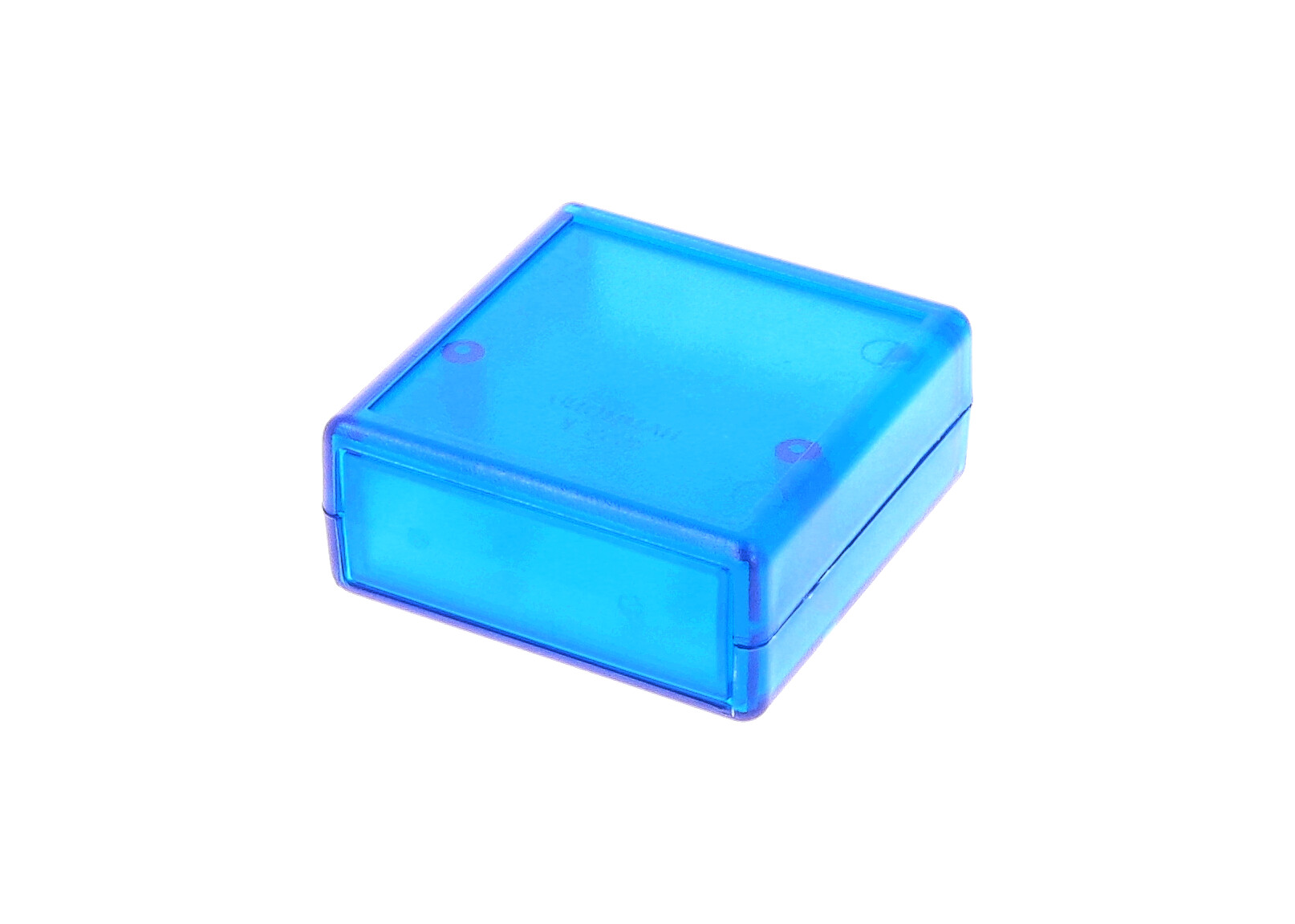 1593KTBU transparent blue compact handheld enclosure