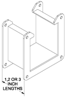 Hammond 1485CM2 2 inch gray steel nipple for 4 x 4 NEMA 12 wireway