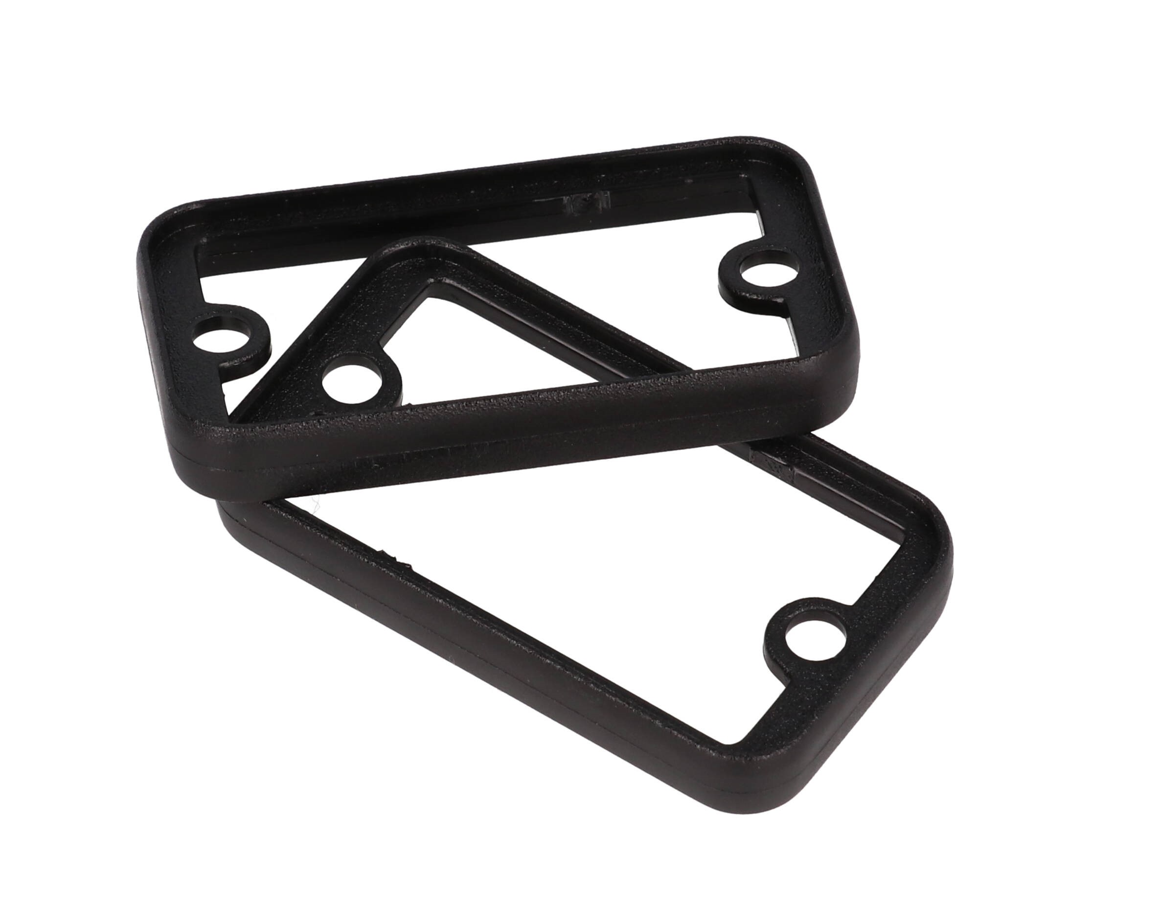 1455DBBK black polycarbonate open bezels for 1455D extruded aluminum enclosures, pack of 2