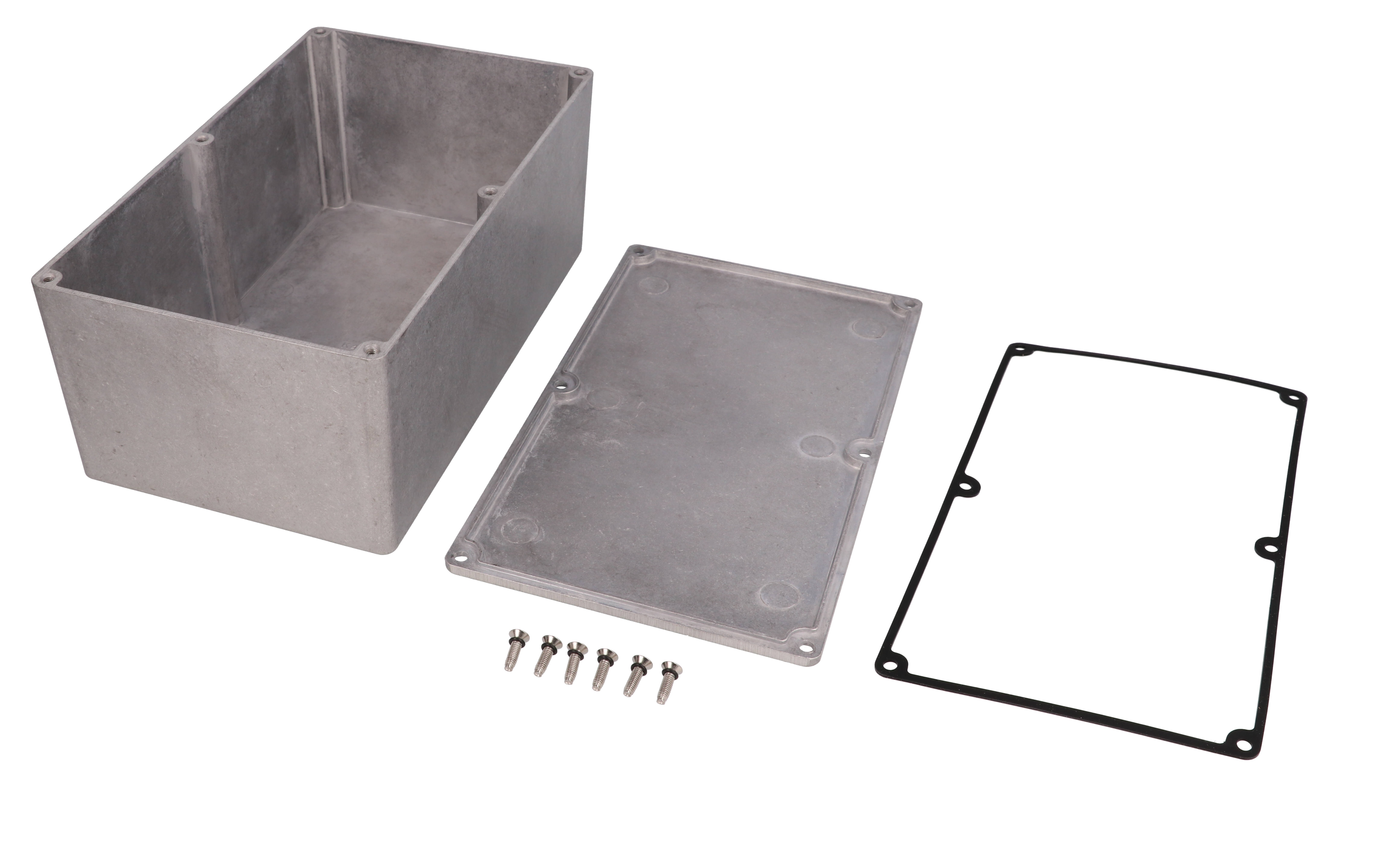 1590WEE natural aluminum watertight diecast aluminum enclosure, 200 x 120 x 85 mm