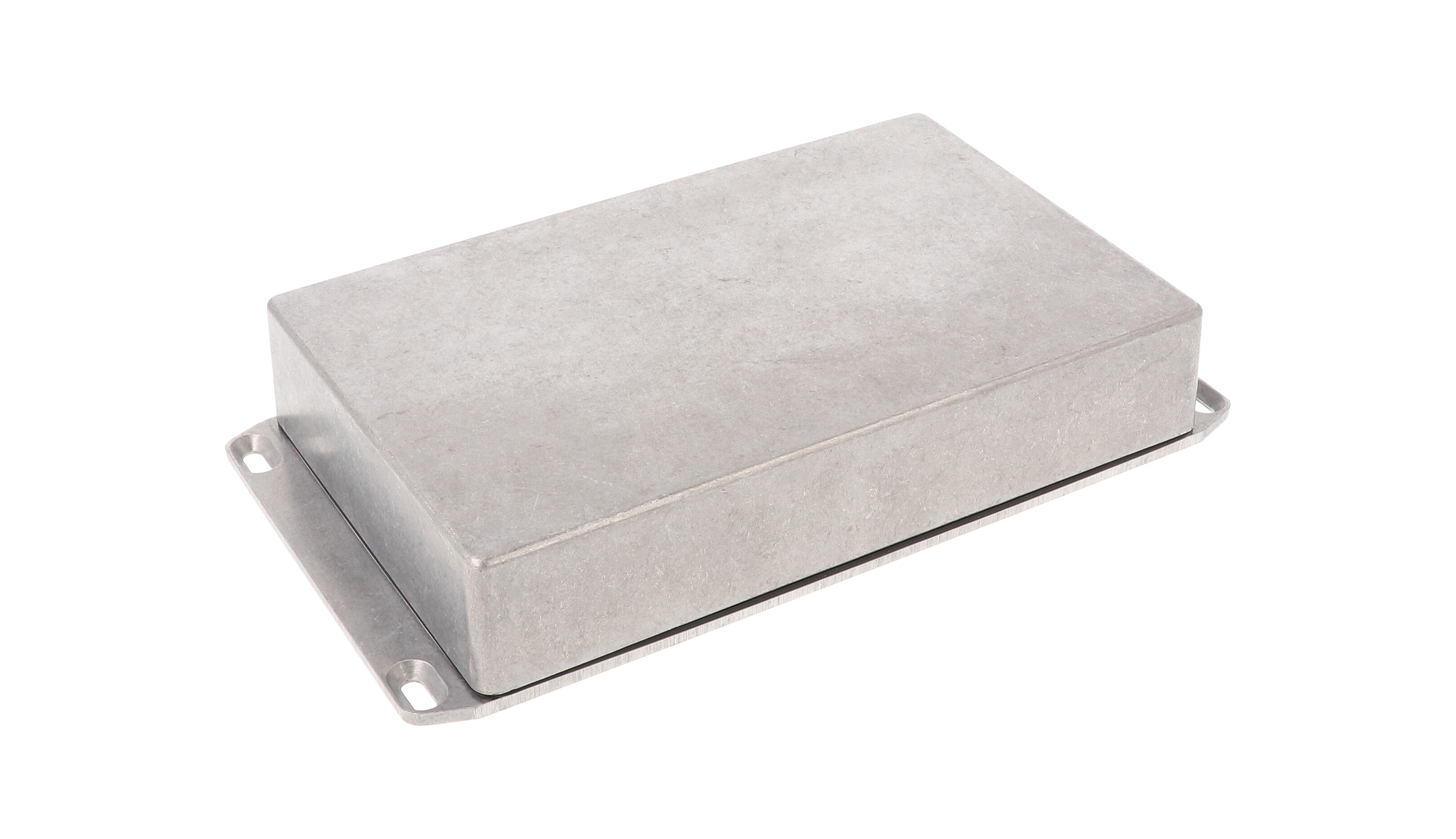 1590WDDFL natural aluminum watertight diecast aluminum enclosure, 188 mm x 120 mm x 37 mm, with flanged lid