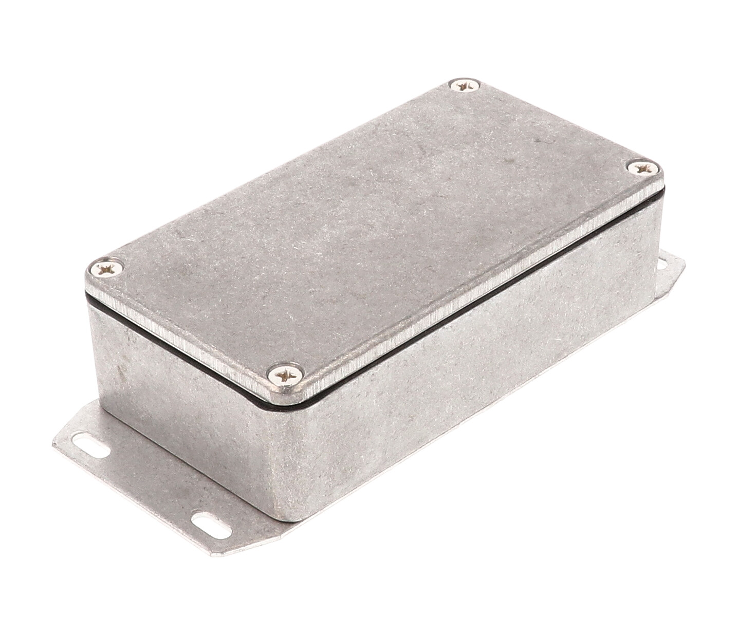 1590WBF natural aluminum water-tight diecast enclosure with welded flanged bottom plate