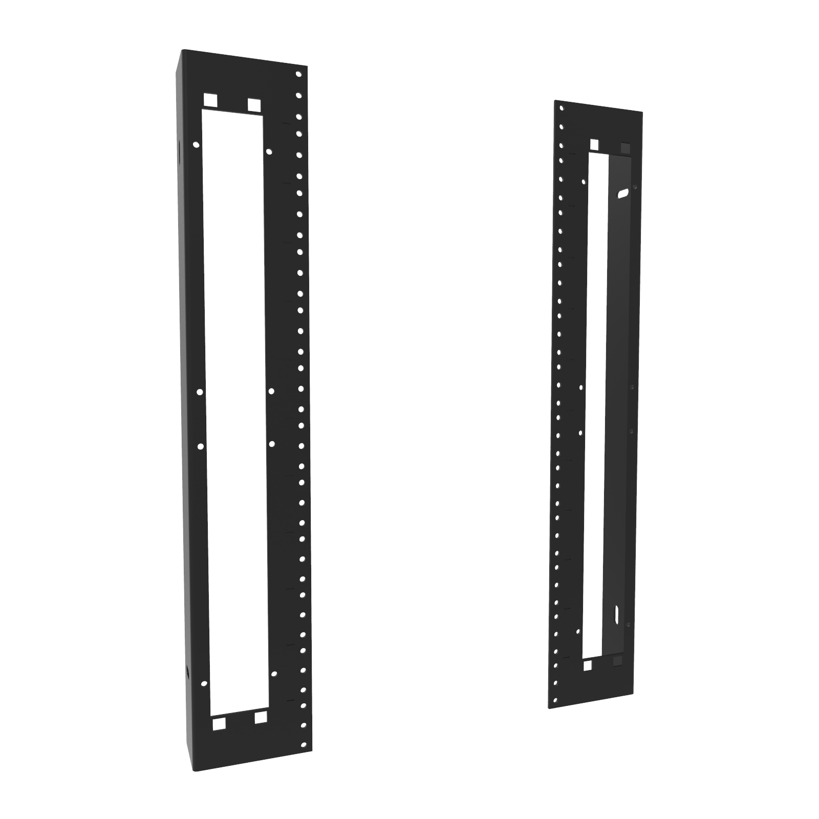 Hammond HWC2418U35BK 18U swing-out wall-mount rack cabinet in RAL9005 black, 24 in wide and 35 in deep, shown without door — view 19