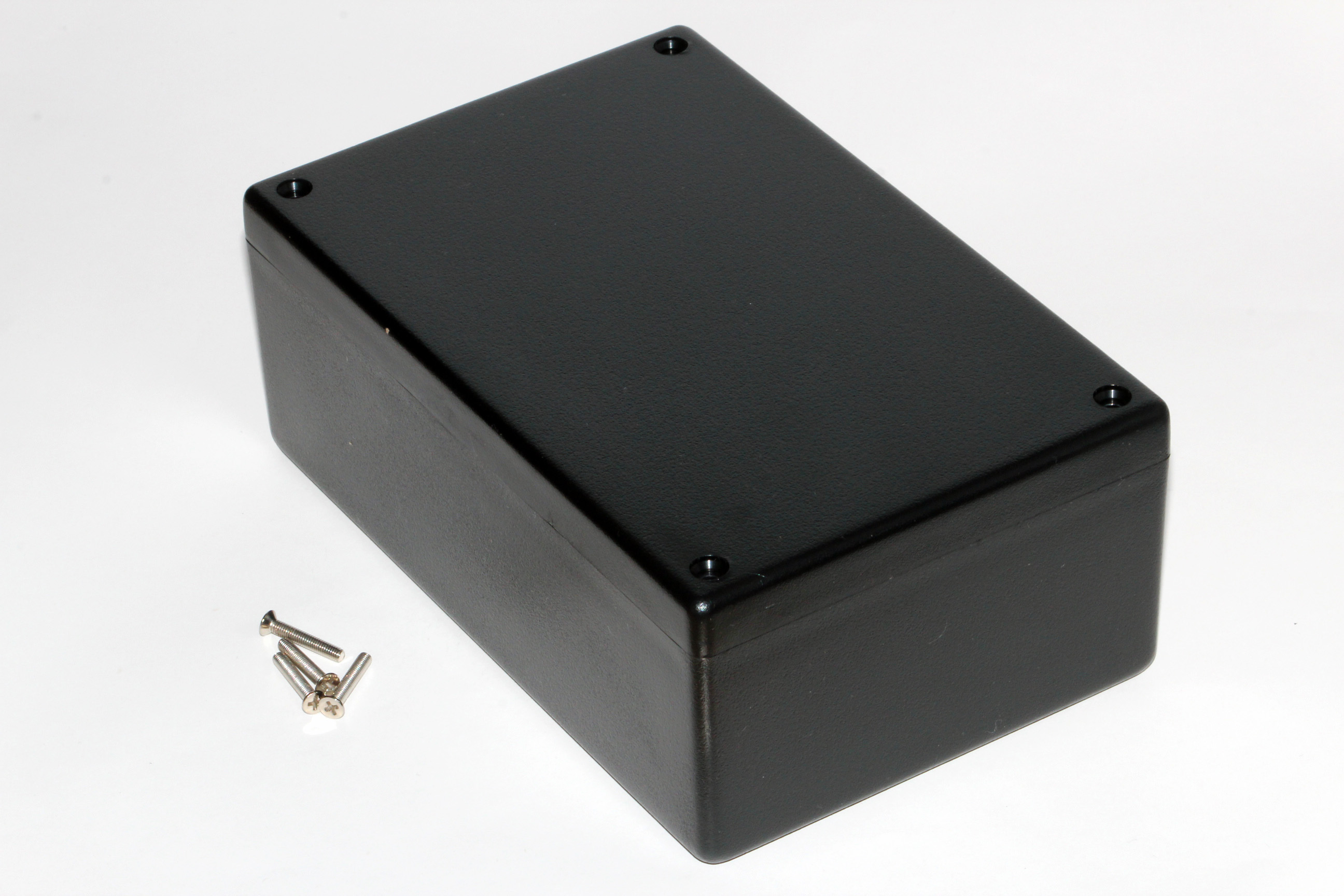 1594EBK black flame retardant ABS enclosure with lid, 167 x 107 x 65 mm