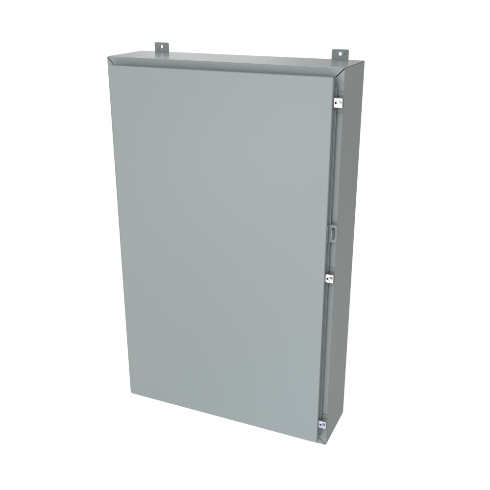 1418R8LP — N4/12 Wallmount Encl less panel - 48 x 30 x 8 - Steel/Gray