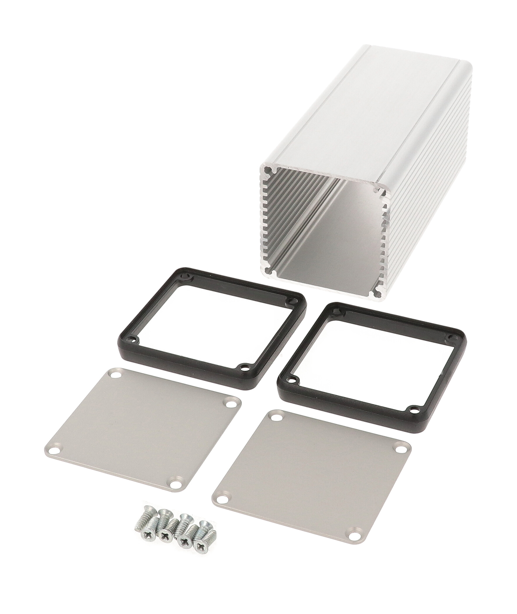 1455CS1201 — extruded aluminum enclosure w/ metal end panels