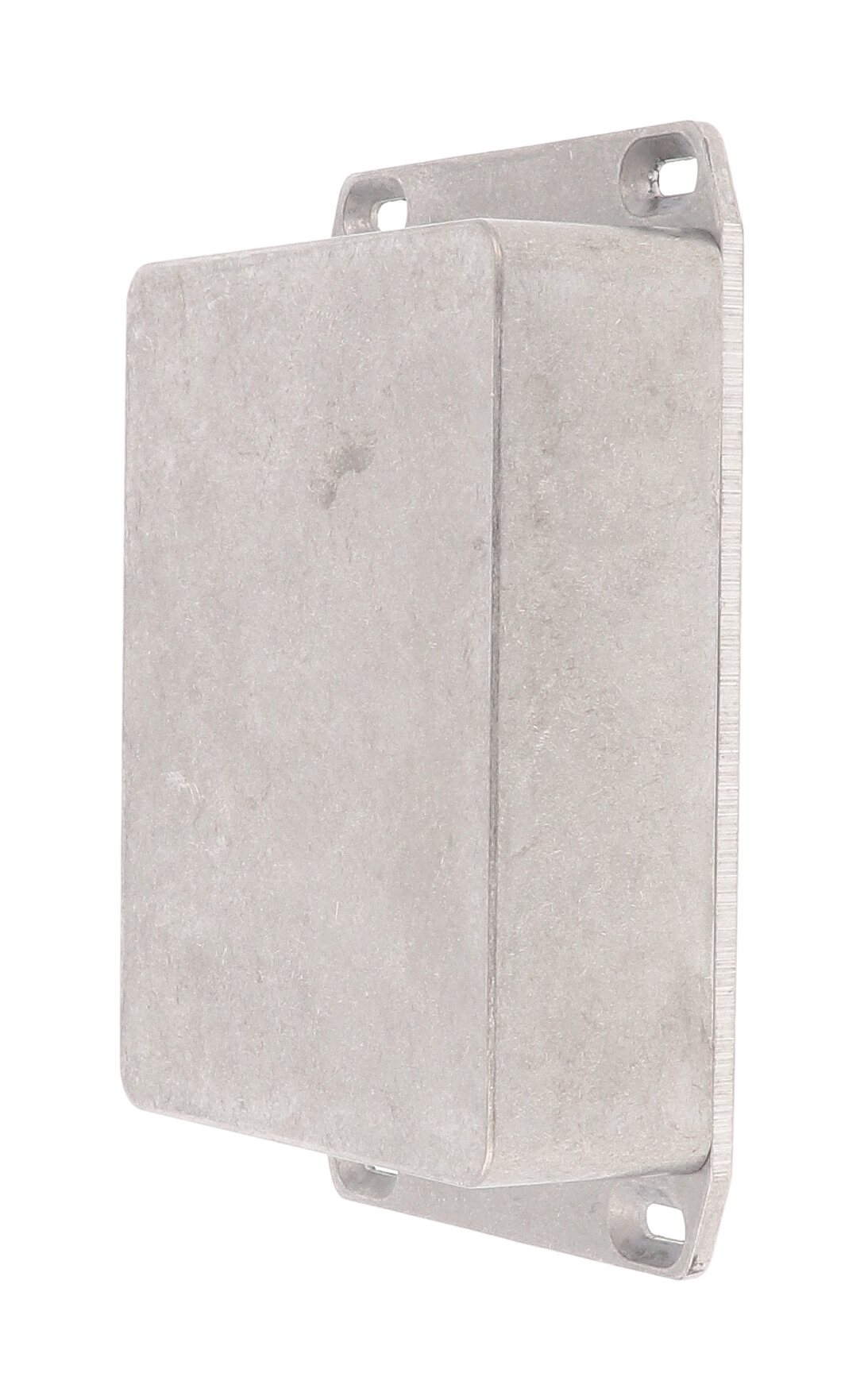 1590BB2FL natural finish diecast aluminum enclosure with flanged mounting lid