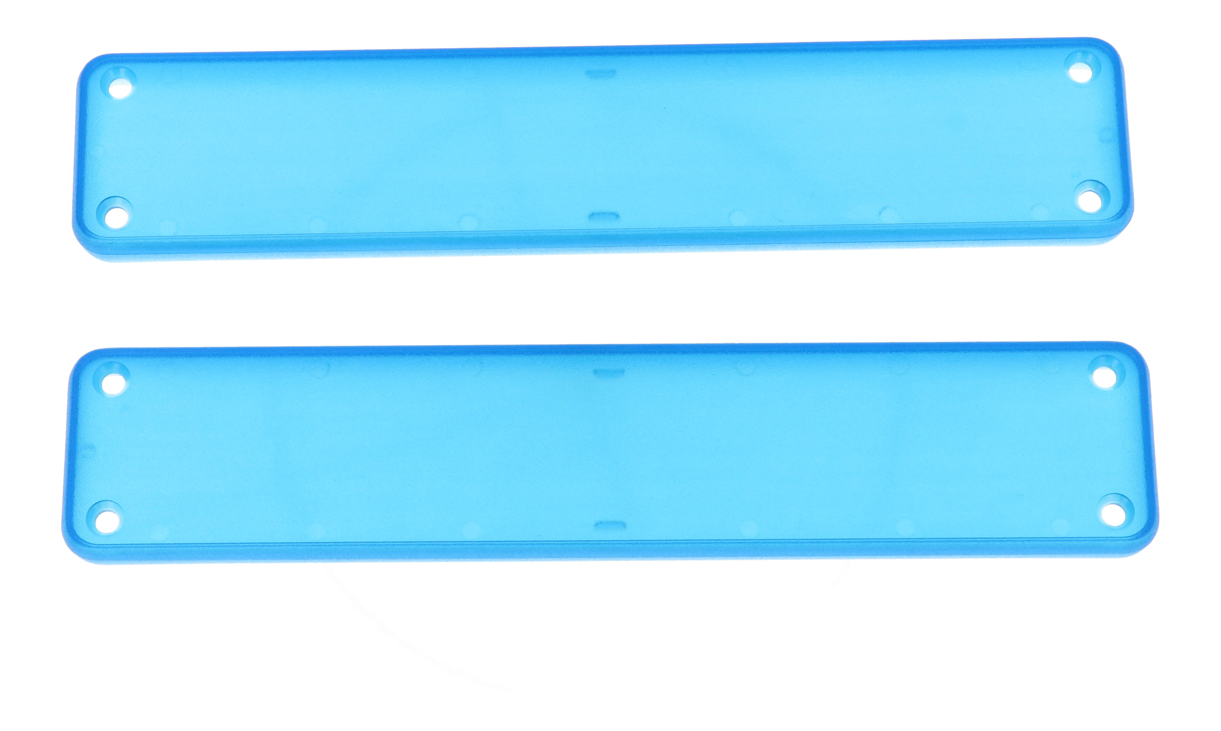 1455RPLTBU — translucent blue plastic solid bezel for 1455R enclosures- 2/pack
