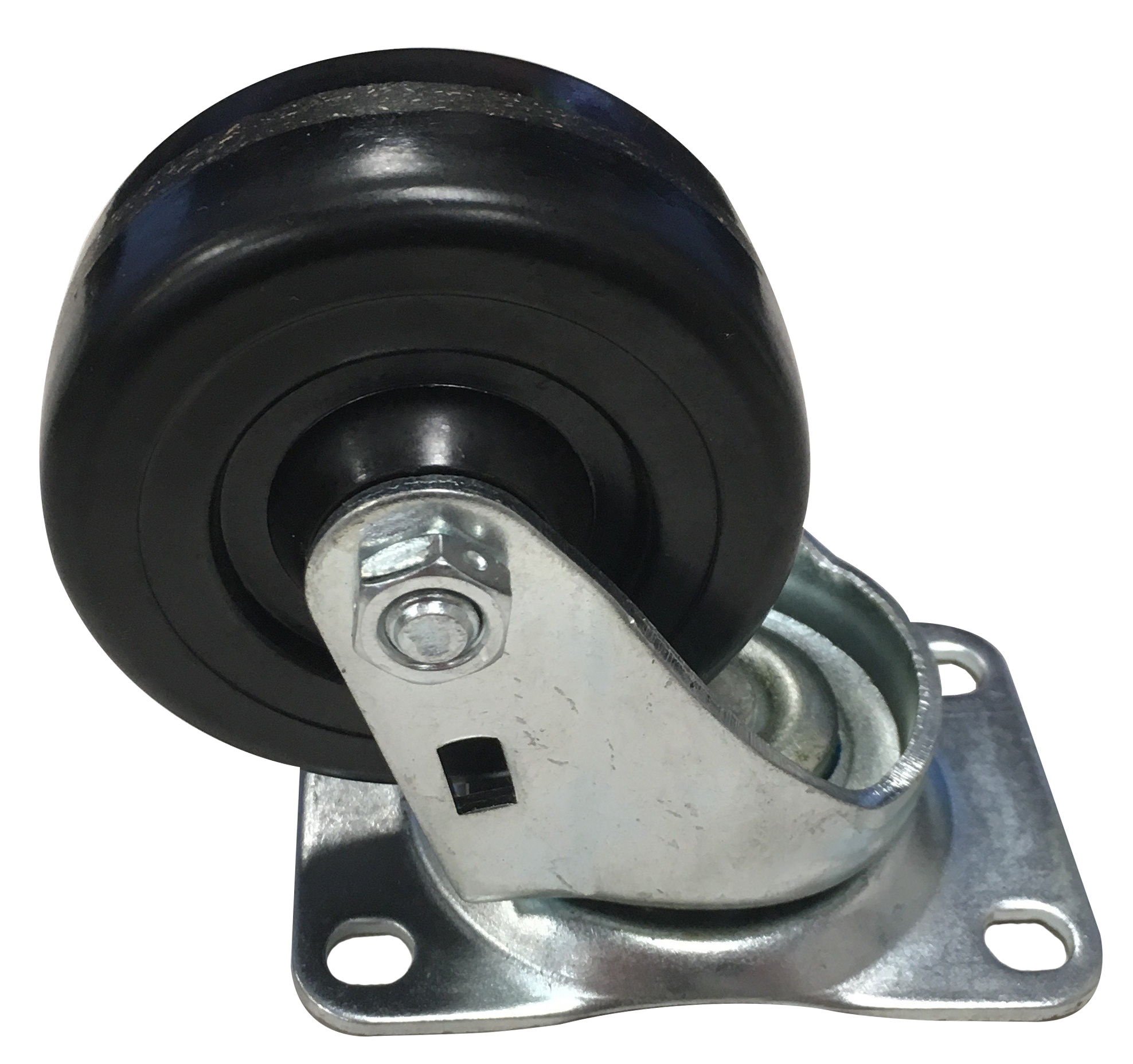 Hammond 1425BH heavy-duty rack and cabinet caster set of four 3.00 in swivel ball bearing casters with zinc plated mounting plates — view 7