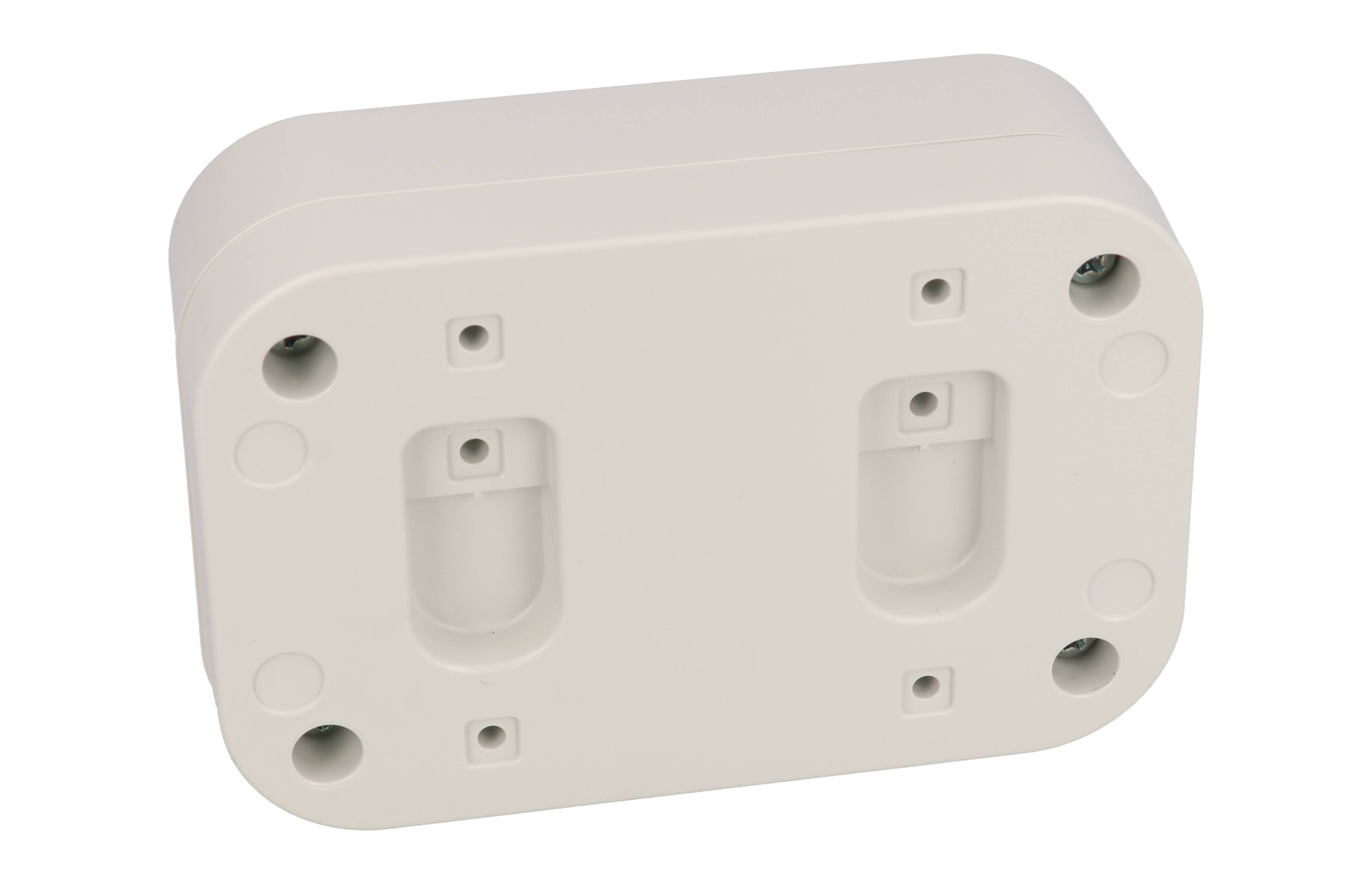 1556CGY light gray flame-retardant ABS 120 x 80 x 45 mm desktop and wall-mount enclosure with rounded corners