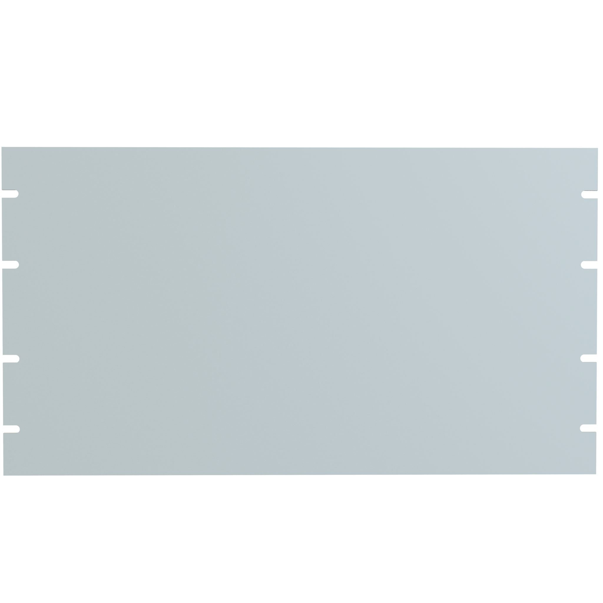 Hammond PBPS19010LG2 6U solid 14-gauge steel rack blanking panel in RAL7035 light gray for 19 in rack rails