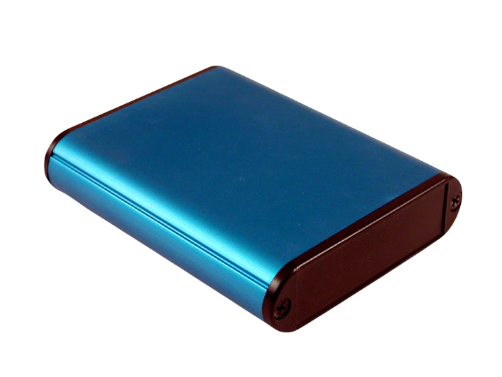 1455RPLY yellow ABS plastic closed bezel end caps for 1455R extruded aluminum enclosures, 2-pack — view 3