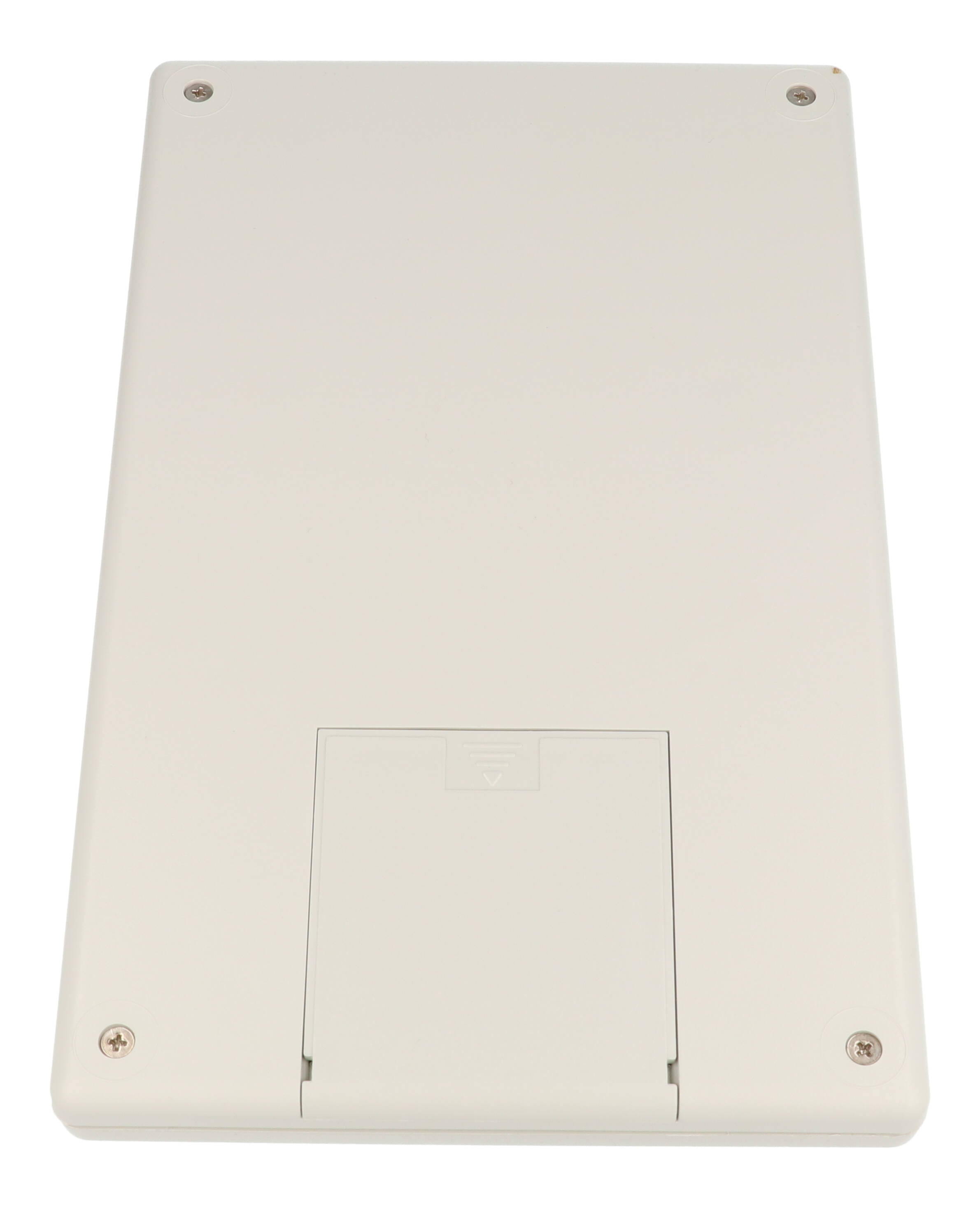 1599KTLGYBAT light gray long-slope ABS sloping console enclosure with battery door, 140 x 220 mm