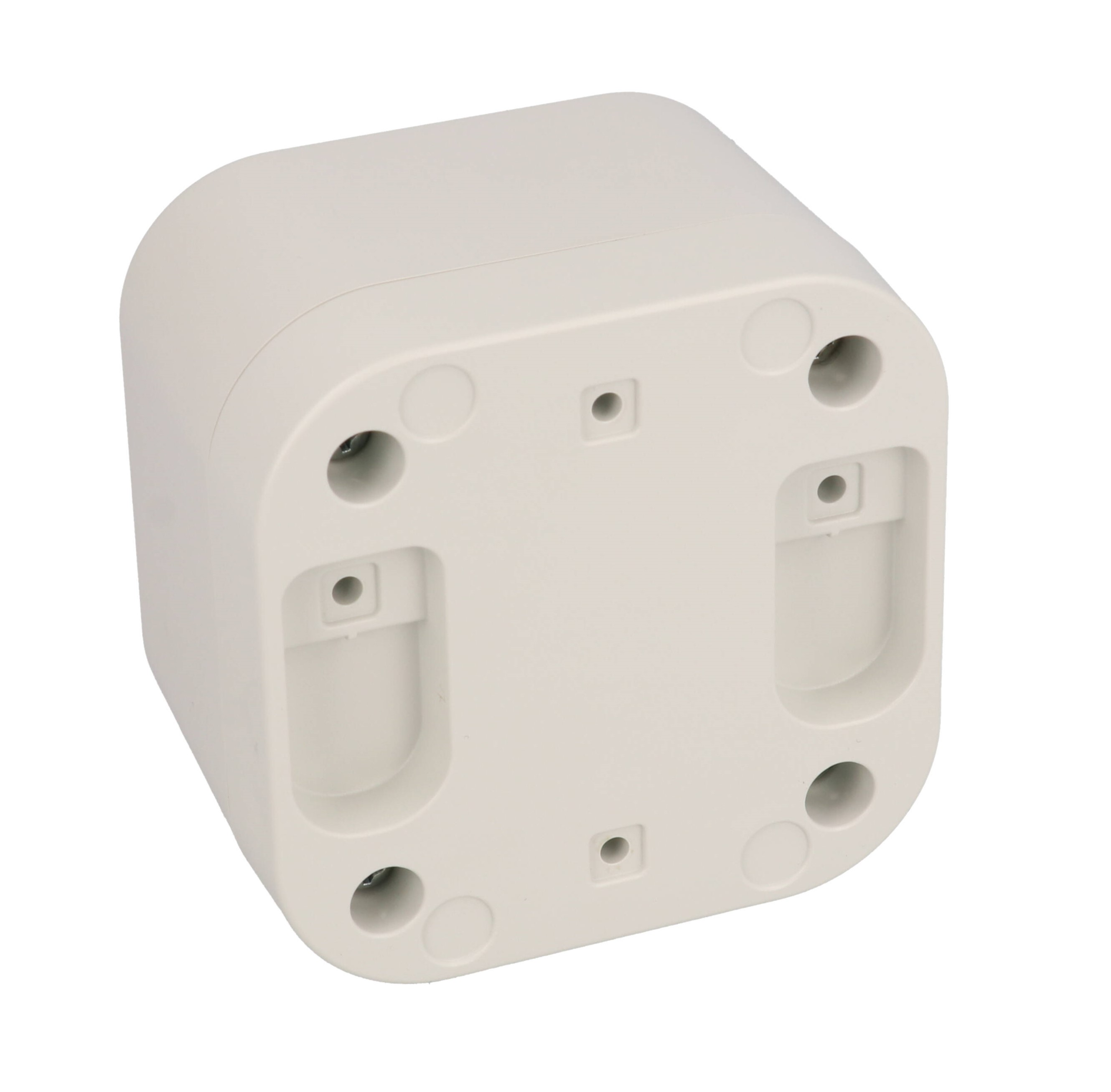 1556BAGY light gray flame retardant ABS IoT enclosure, 80 x 80 x 60 mm