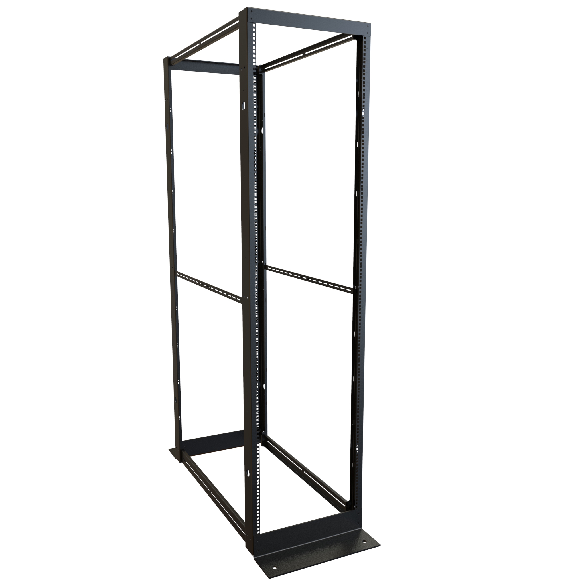 44U 4-Post Open Frame Rack, 42in Fixed Depth