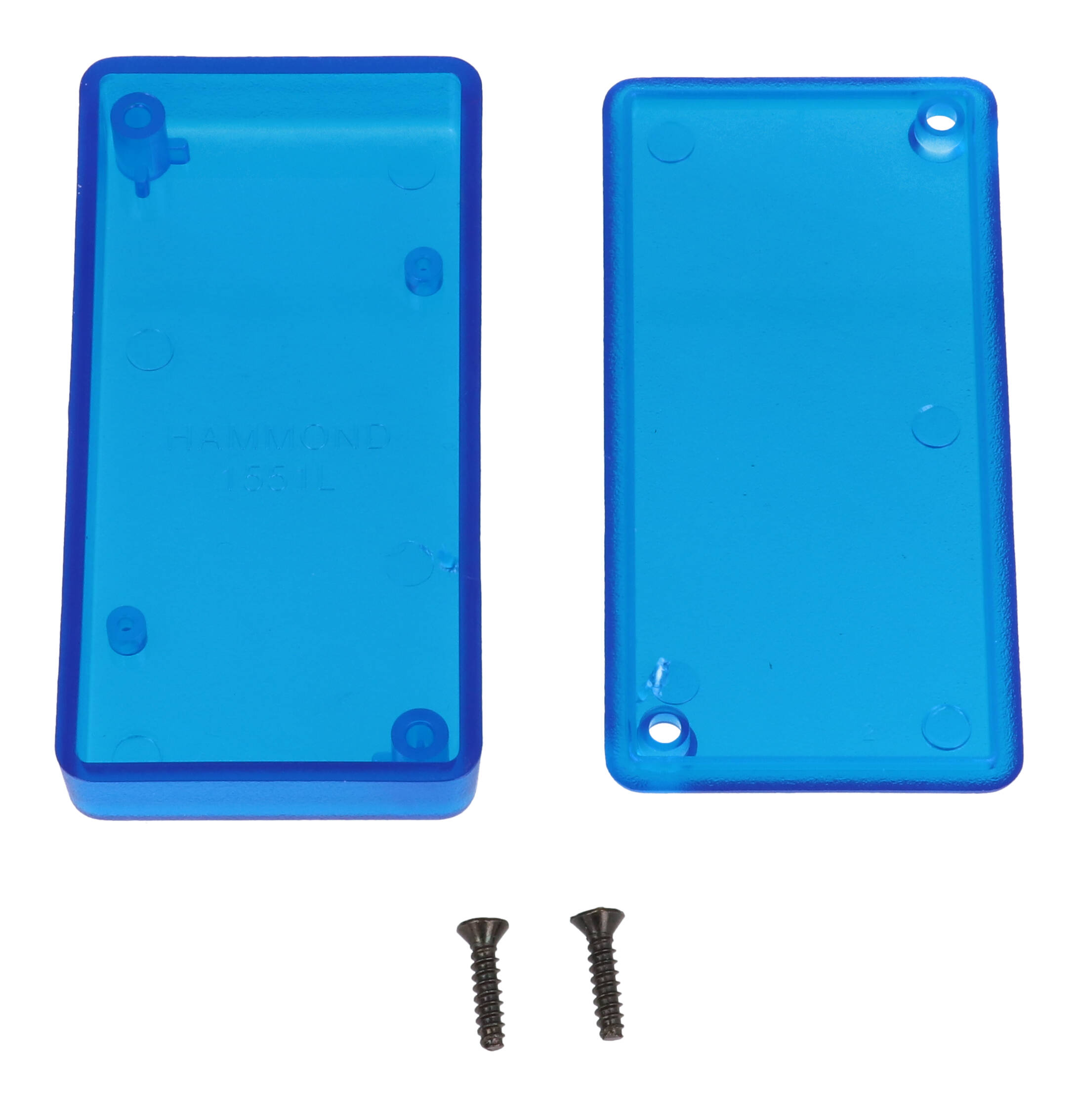 1551LTBU translucent blue ABS miniature enclosure, 80 x 40 x 15 mm