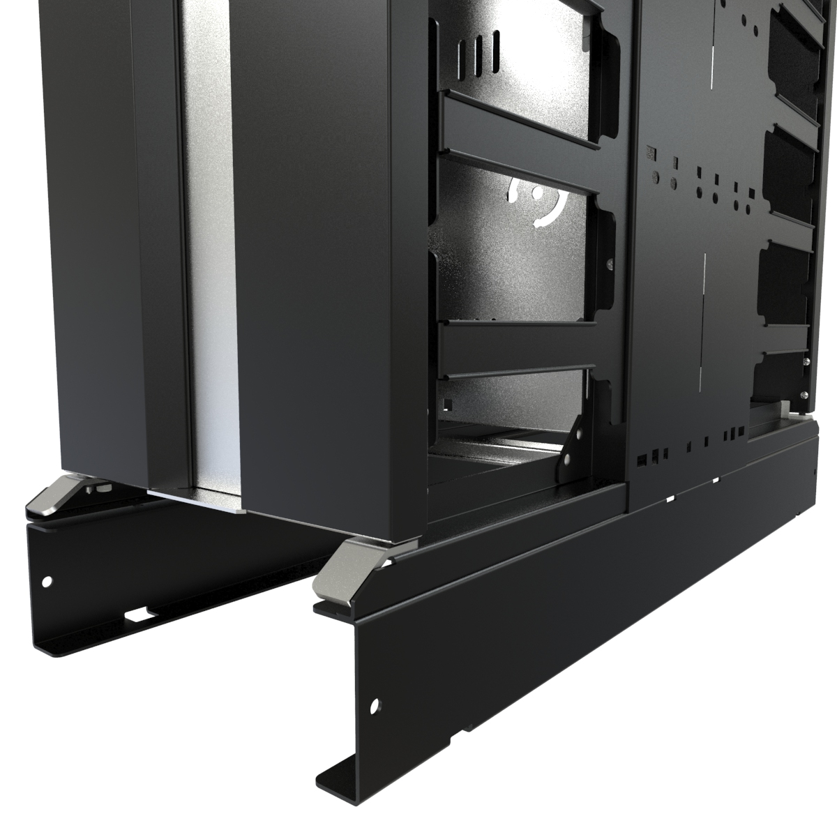 Hammond VFMMD8WH white 8 in wide double-sided vertical cable manager, 44U with hinged finger duct doors
