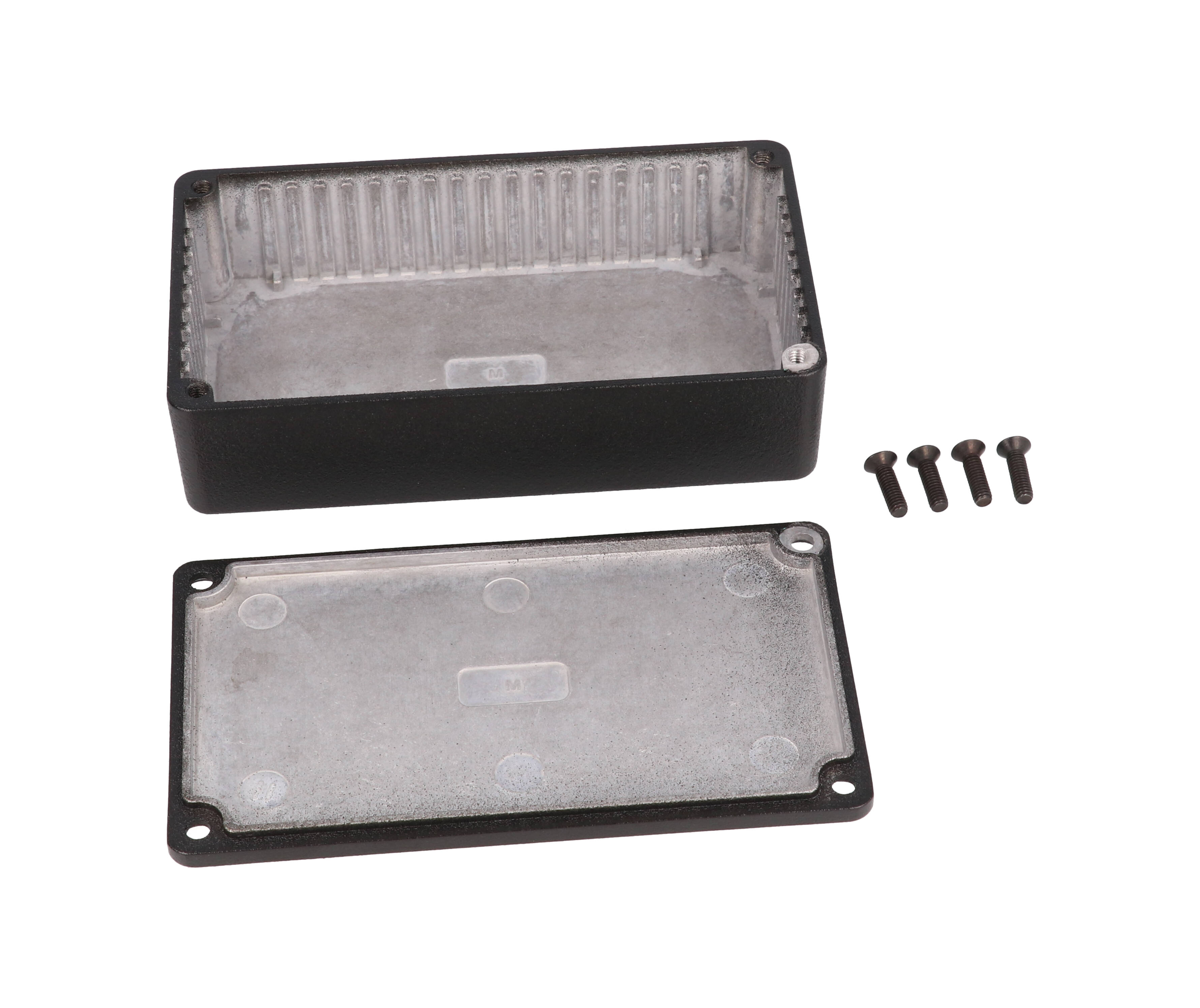 1590MBK black diecast aluminum enclosure, 112 x 63 x 31 mm