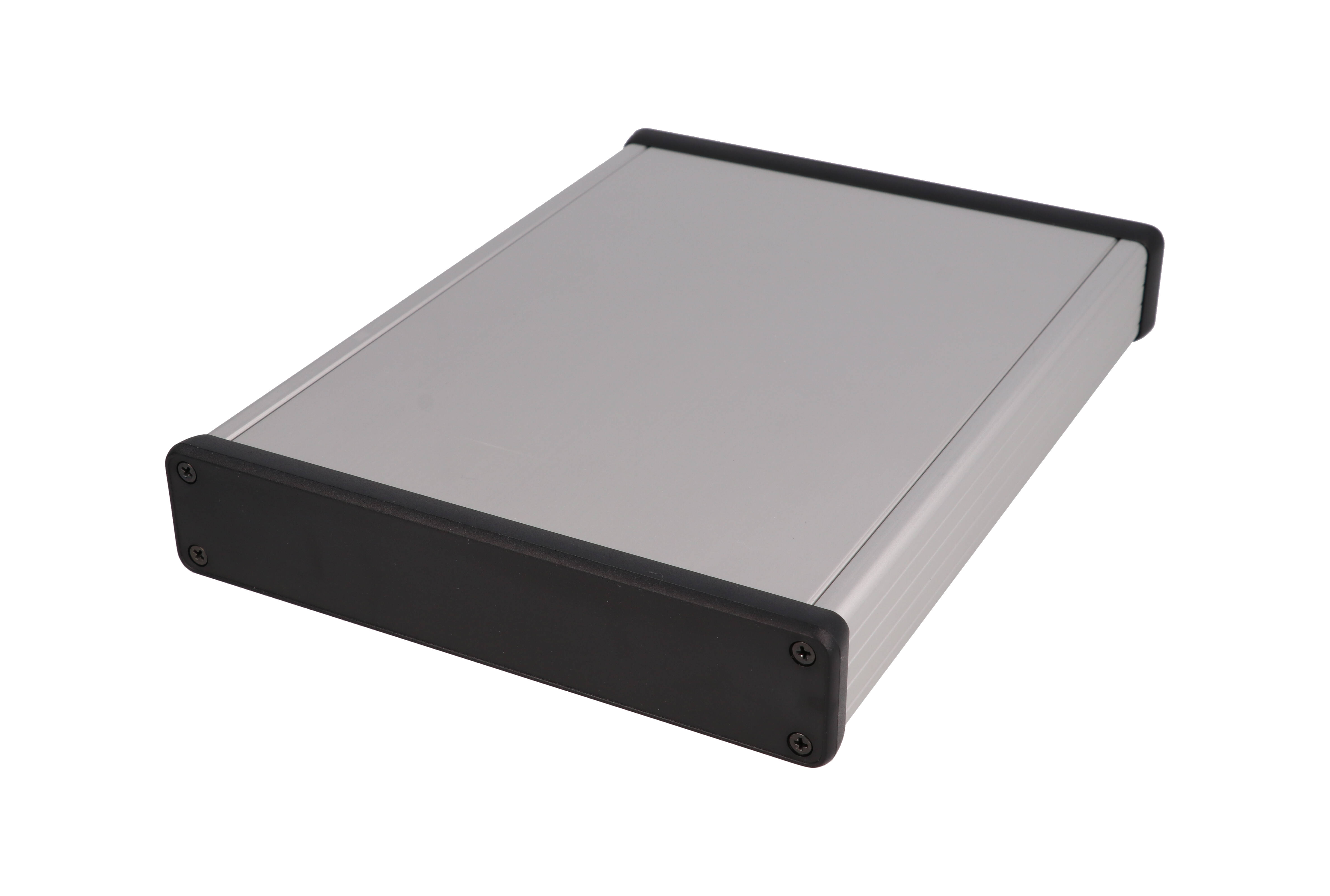 1455R2202 — extruded aluminum enclosure w/ plastic end panels