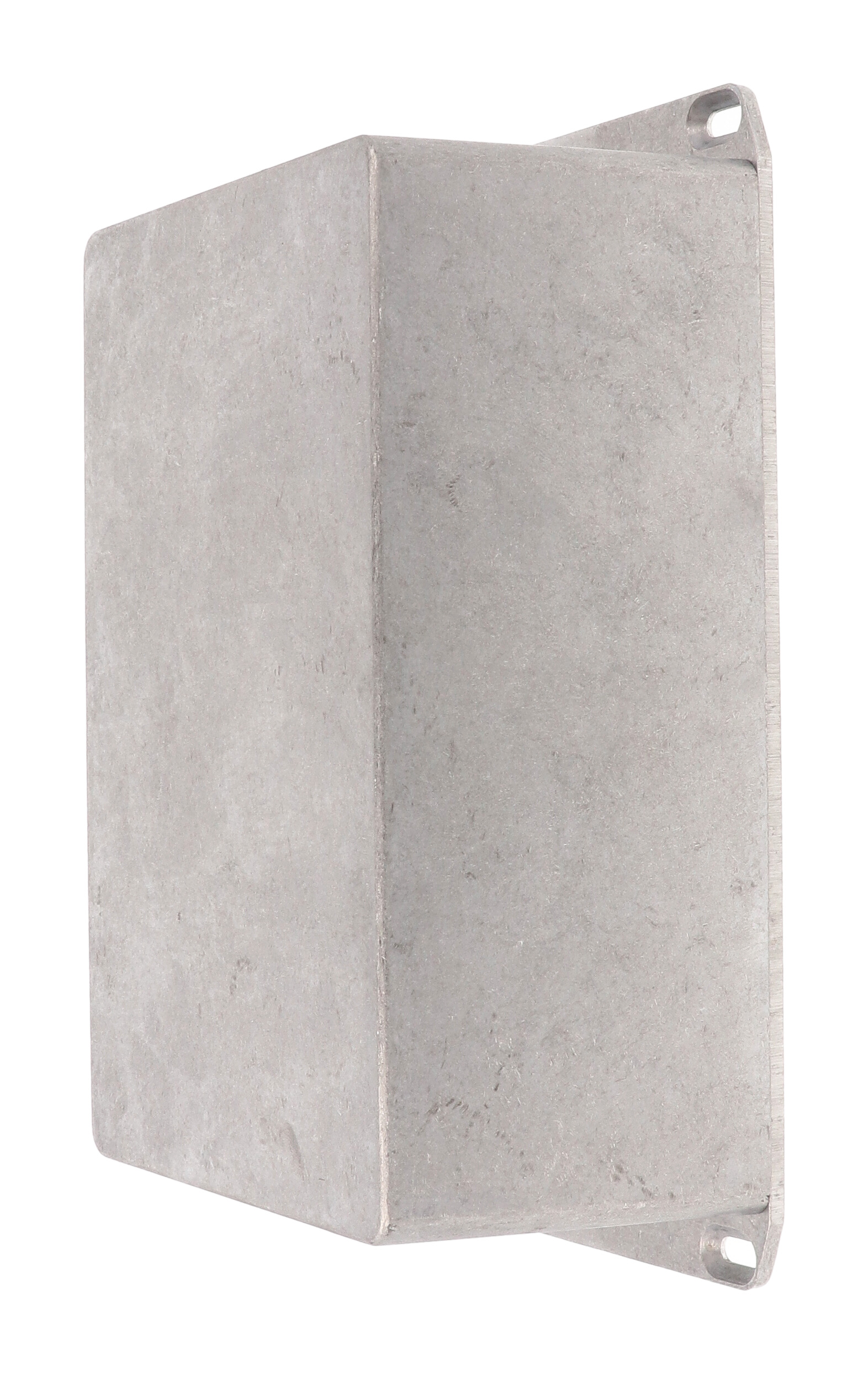 1590EFL natural diecast aluminum enclosure with flanged wall-mounting lid, 188 x 120 x 82 mm