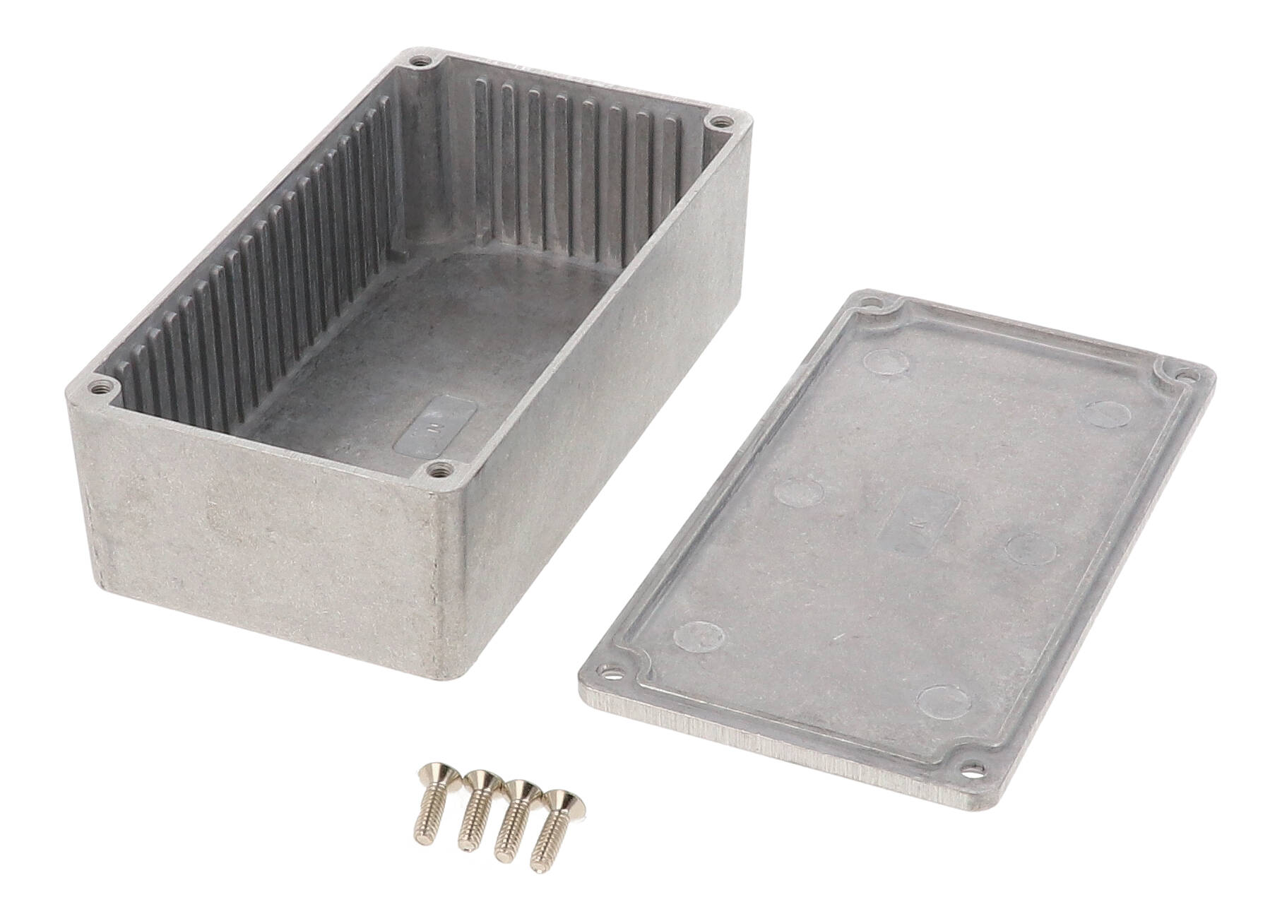 1590N natural diecast aluminum enclosure, 121 x 66 x 40 mm