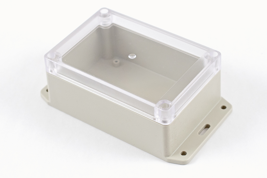 RP1135 light gray ABS water-tight enclosure with opaque lid, 125 x 85 x 55 mm