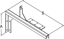 CWHW10 gray painted steel wall type bracket hanger for 10 x 10 wireway