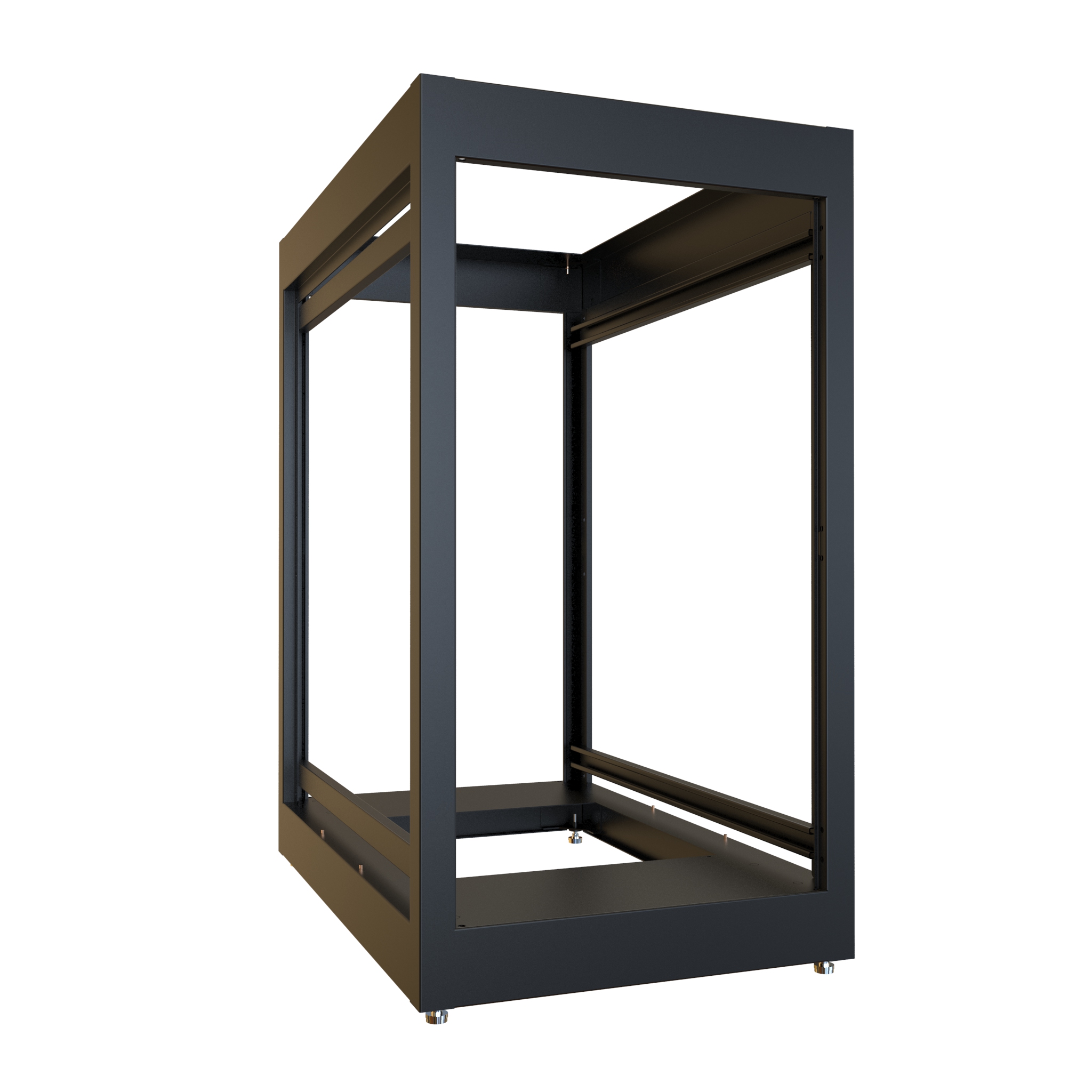 20U 23W 36D Open Rack Cabinet Frame, Black