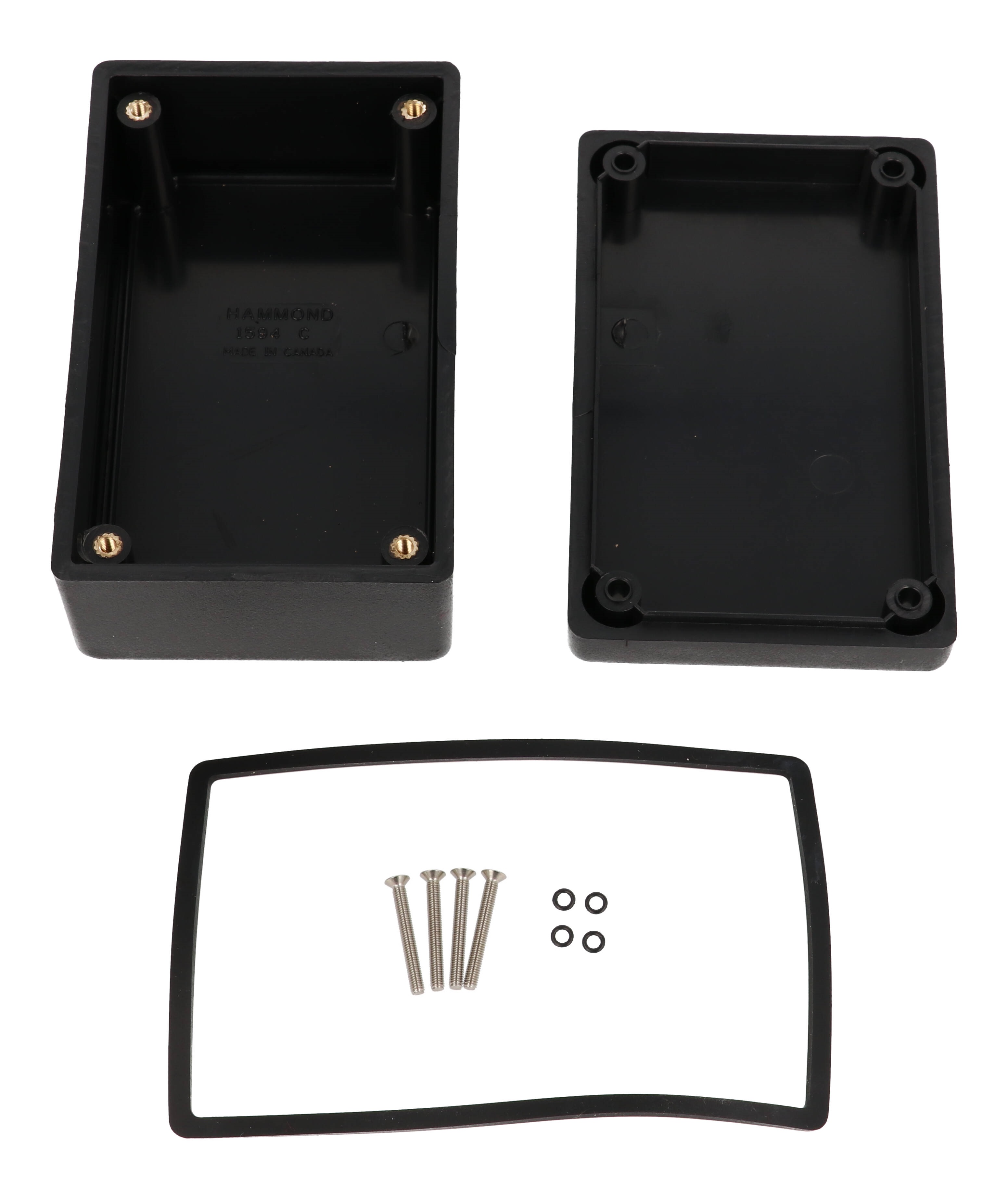 1594CWBK black water-tight flame retardant abs 1594C enclosure, 106.5 x 66 x 45 mm, with lid
