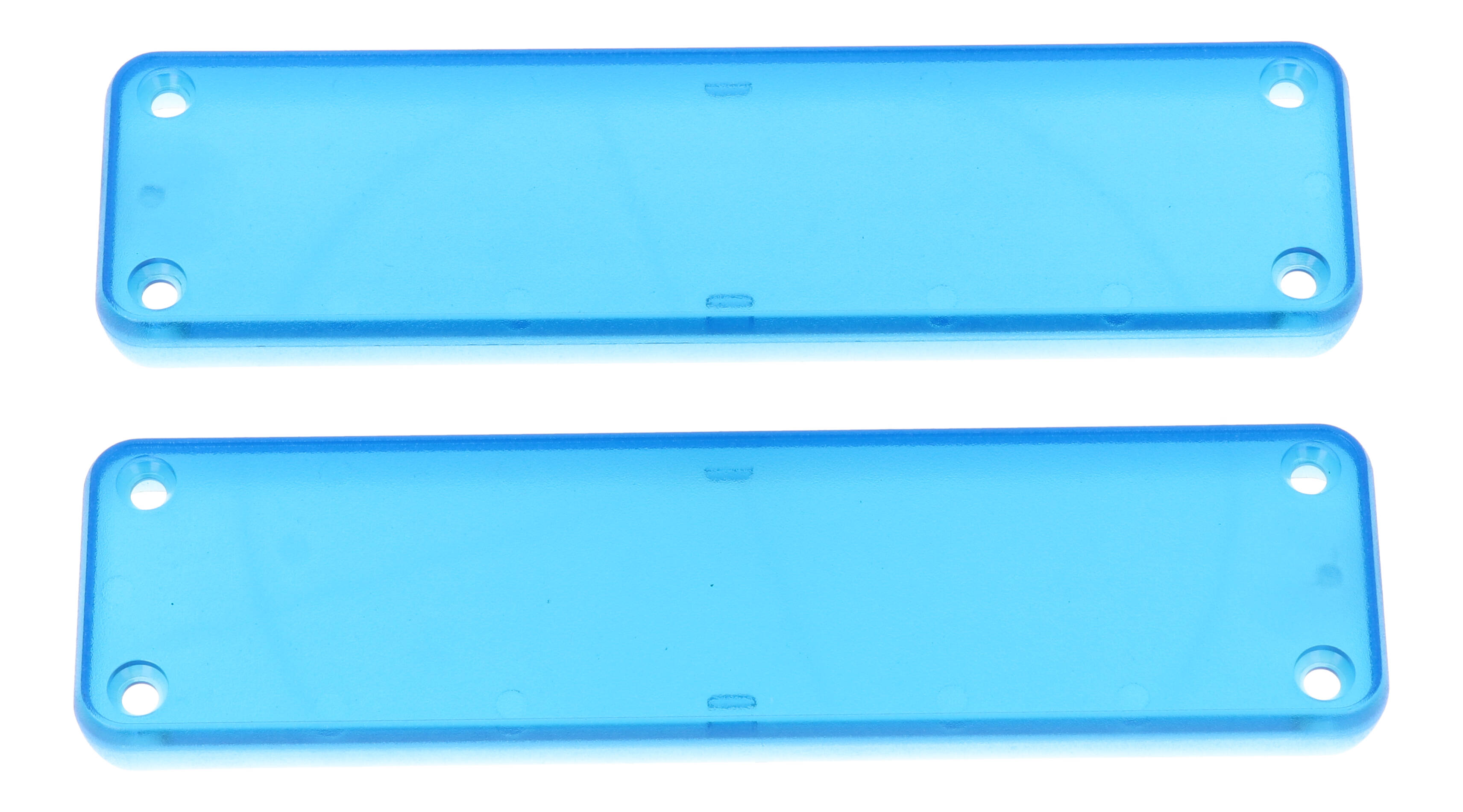 1455PPLTBU — translucent blue plastic solid bezel for 1455P enclosures- 2/pack