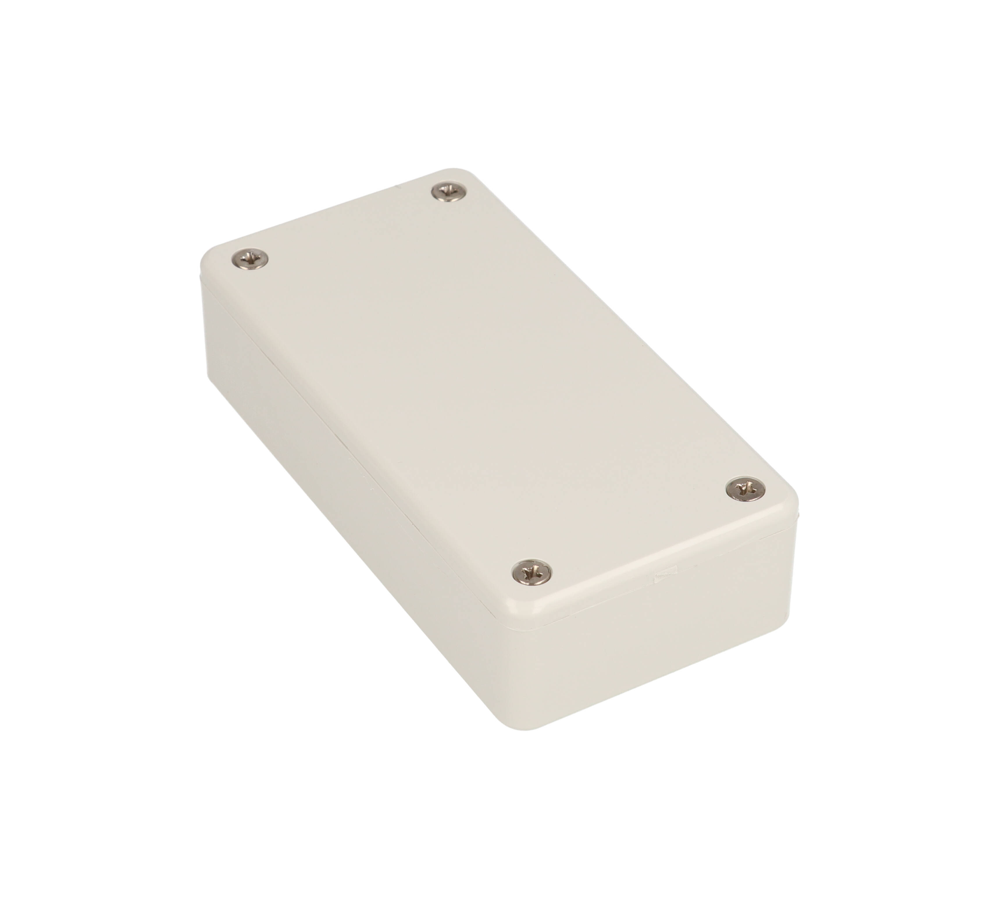 1591AGY light gray 100 x 50 x 25 mm ABS plastic enclosure without mounting flanges with molded card guides